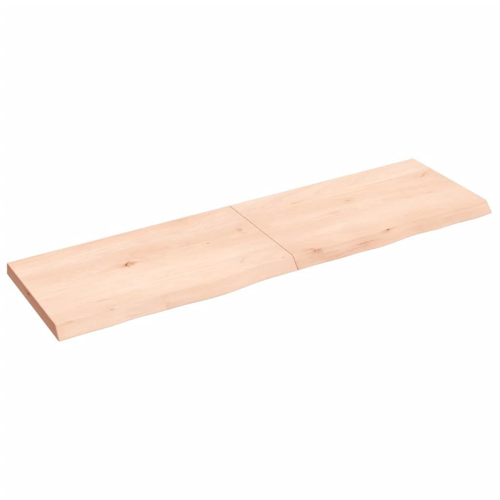 Massivholz Unbehandelt cm furnicato 140x40x(2-4) Eiche Tischplatte