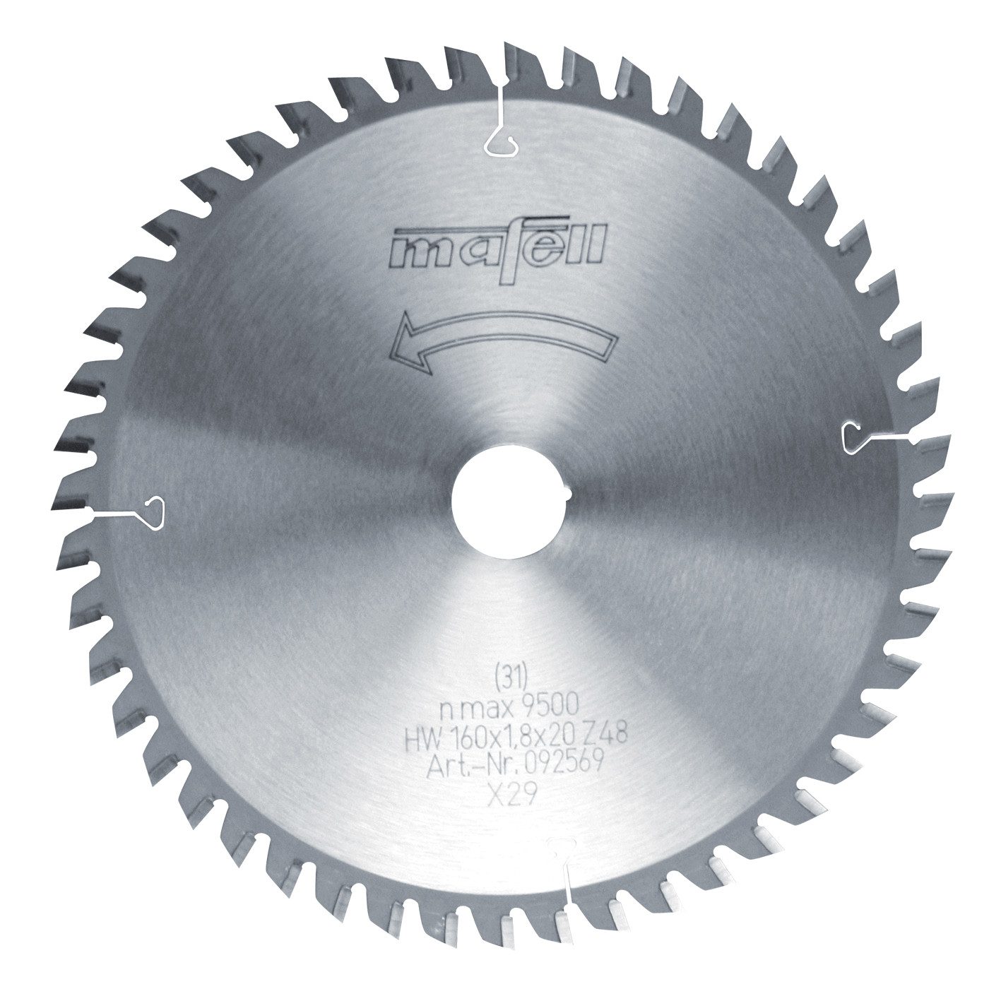 Mafell Tauchsägeblatt Mafell Sägeblatt HM 160x1,2/1,8x20mm Z48 für Schichtstoffplatten (1-St), 160mm Sägeblatt