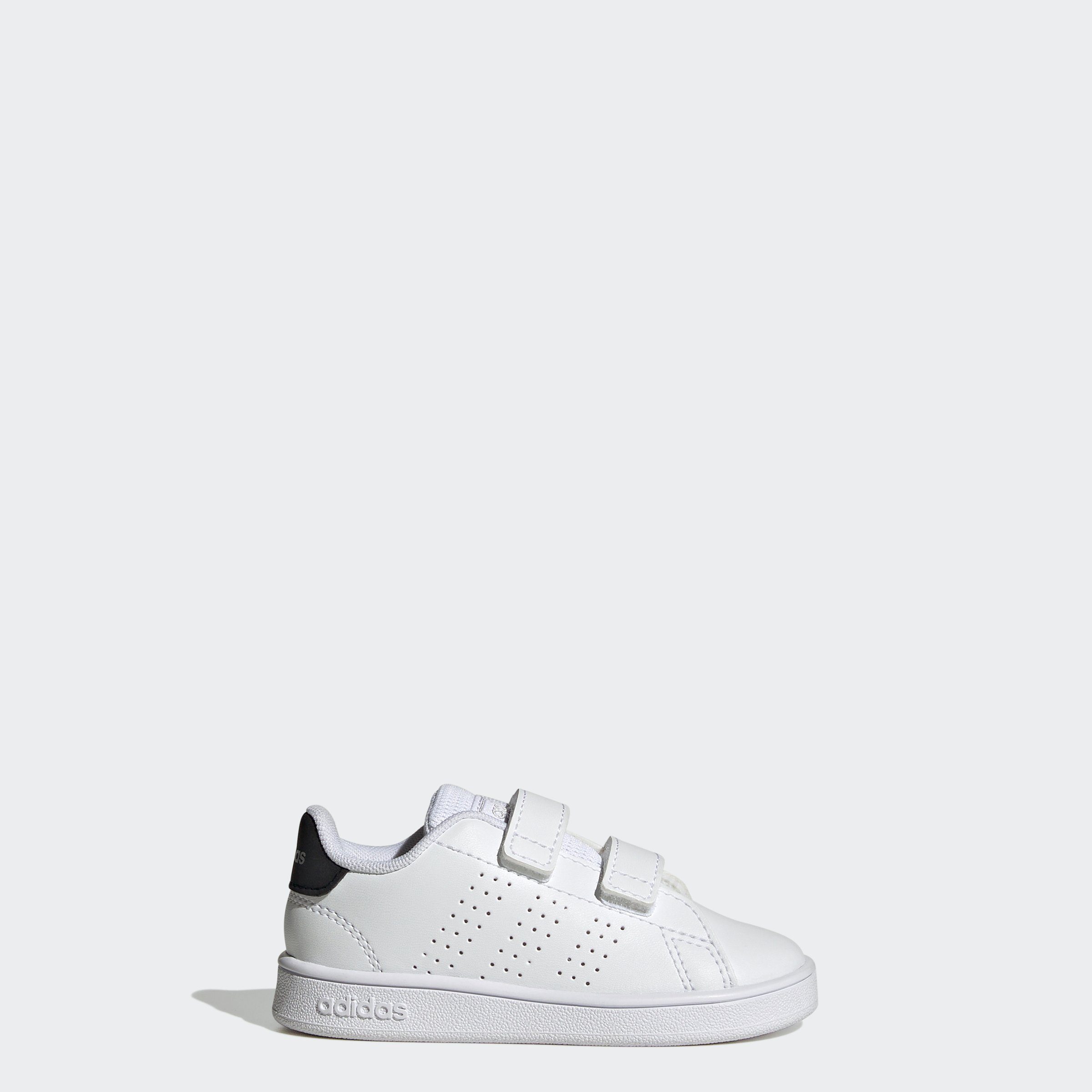 des adidas White Design TWO Cloud Sportswear Smith Core auf Metallic Sneaker ADVANTAGE COURT / Black Spuren Stan adidas Silver / LIFESTYLE den HOOK-AND-LOOP