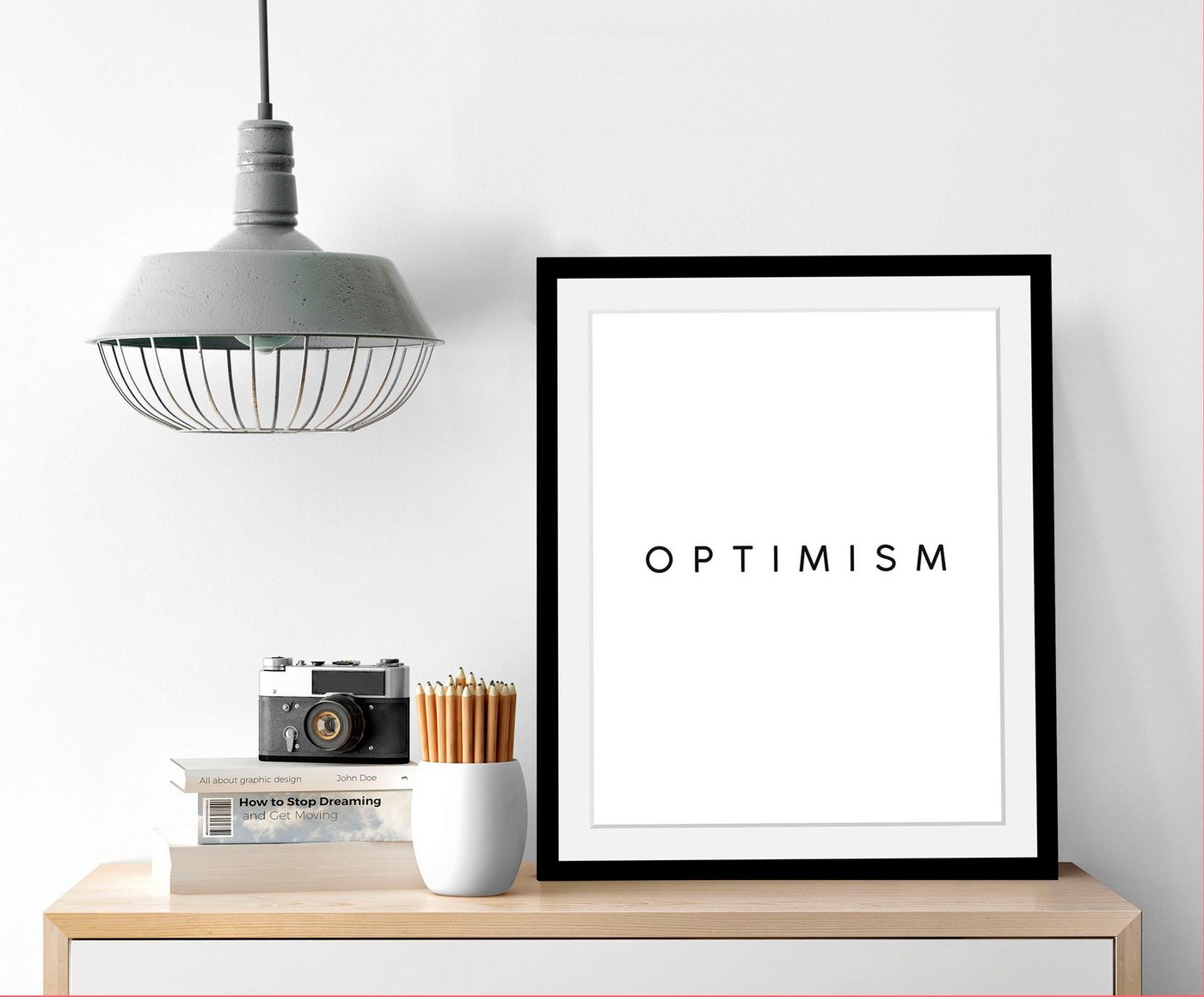 queence Bild »Optimism«, in 3 Größen, gerahmt-HomeTrends
