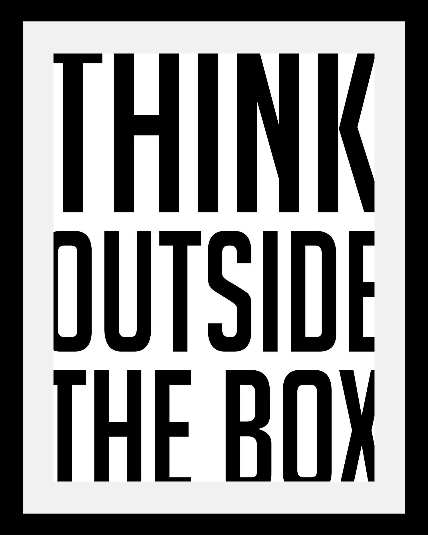 queence Bild »Think outside«, in 3 Größen, gerahmt-Otto
