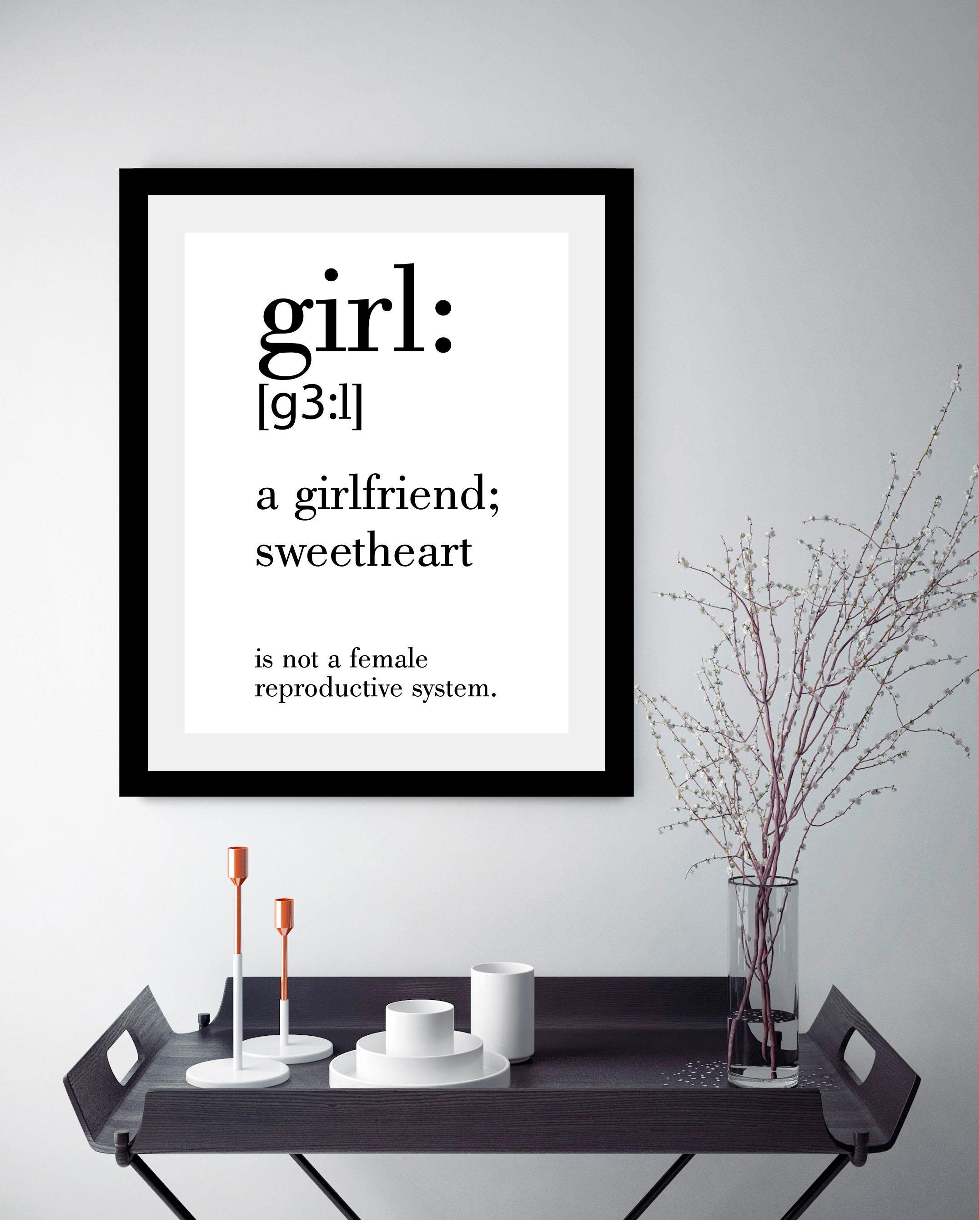 queence Bild »Girl«, in 3 Größen, gerahmt-HomeTrends