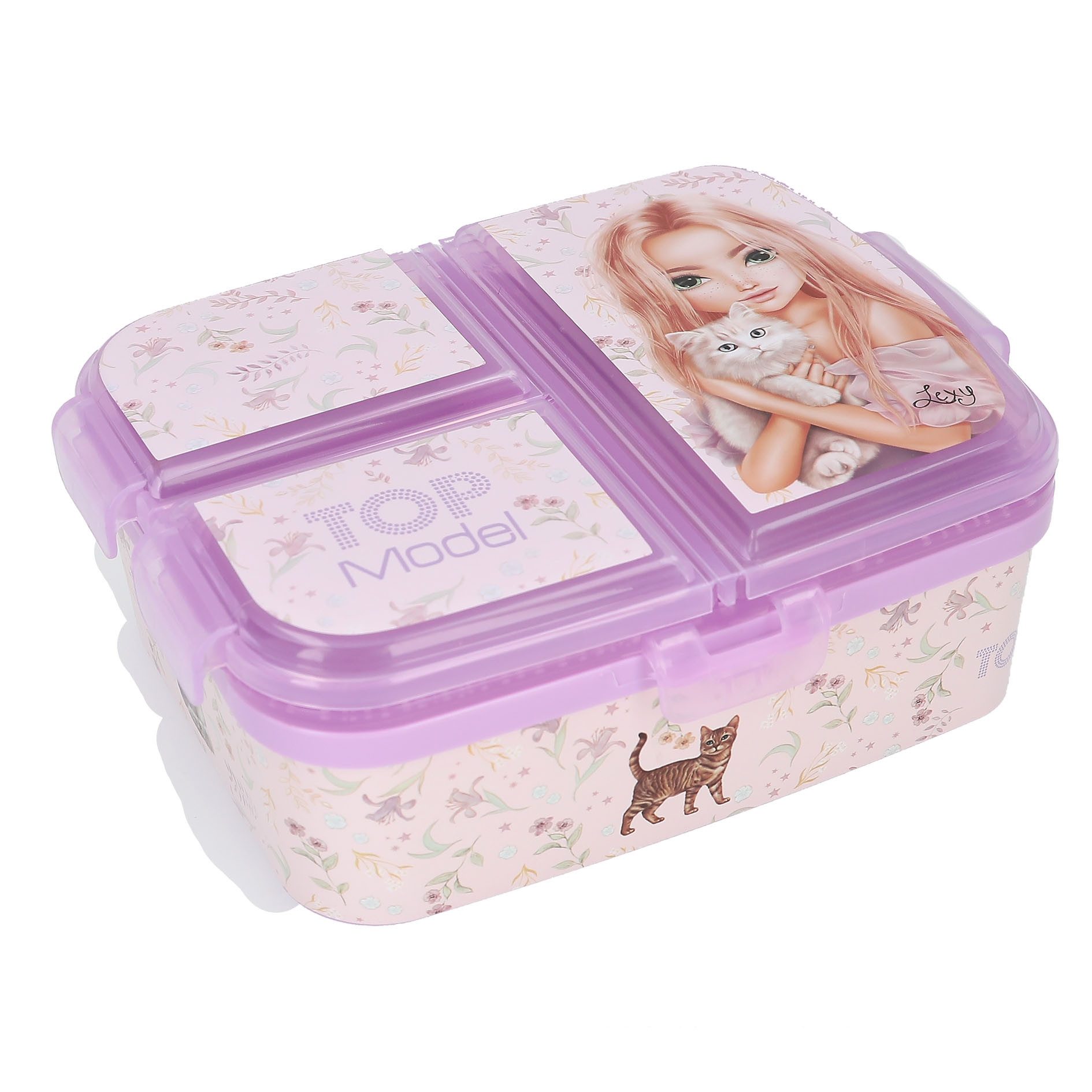 Depesche Lunchbox Top Model XL Brotdose mit Unterteilung 3 Fächer Brotbox Brotbüchse, Kunststoff
