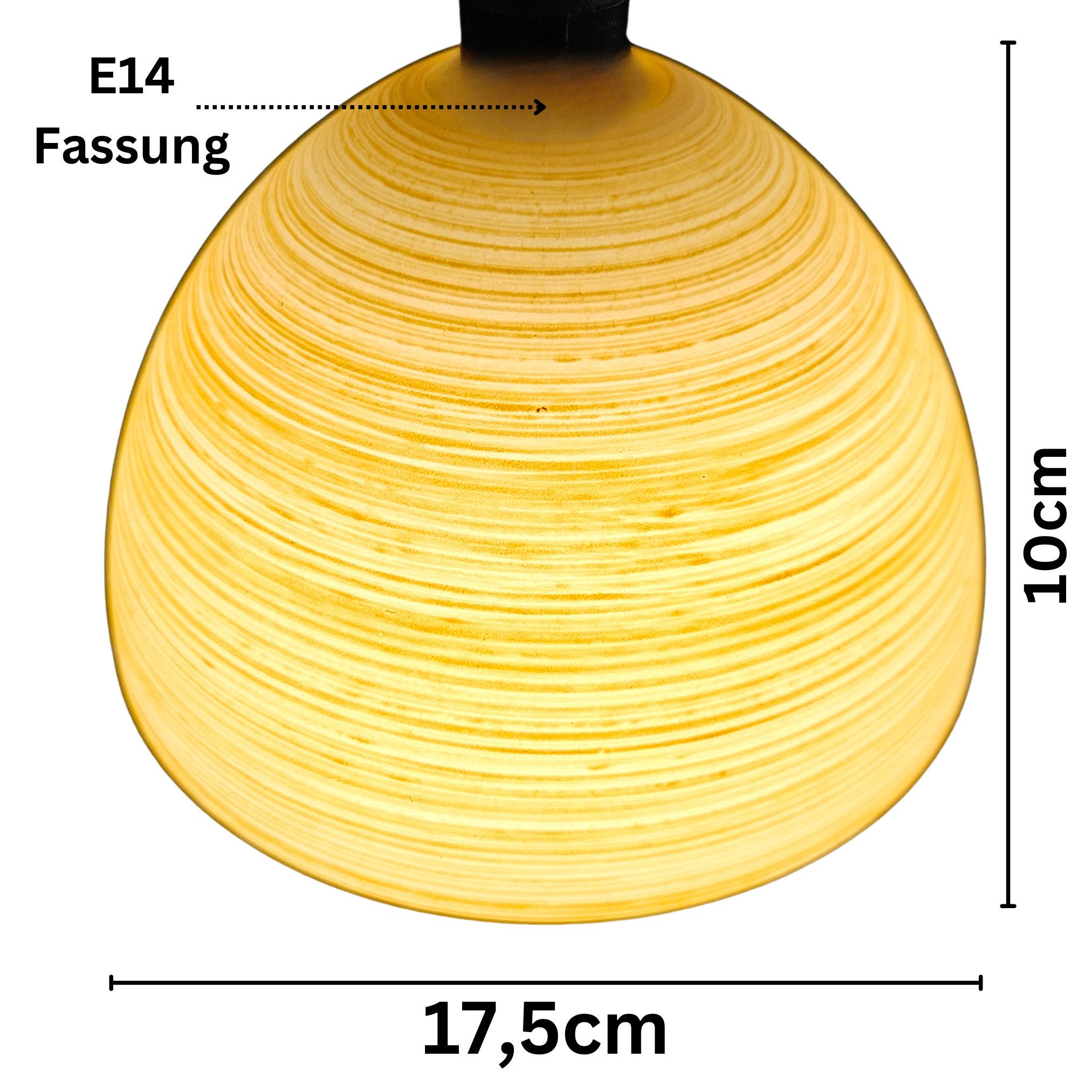 Lichthandel Hoch Lampenschirm 70er Jahre E14 Mediterran Ersatzglas Lampe Glaslampenschirm, E14 Fassung Lampenschirm Glas Lampenschirm Pendelleuchte