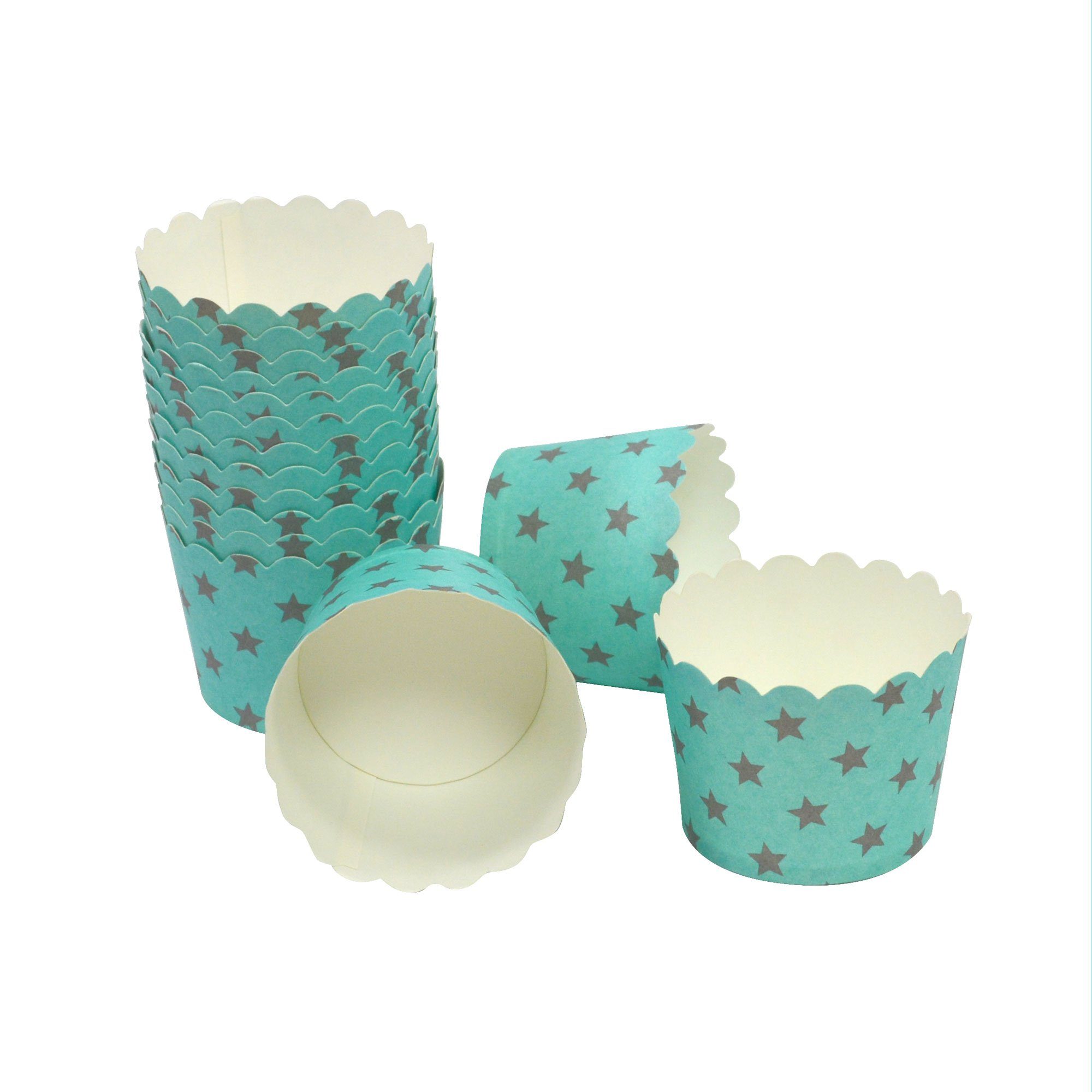 Frau WUNDERVoll Muffinform Muffin Backformen, klein Durchmesser 5 cm, türkis, (100-tlg)