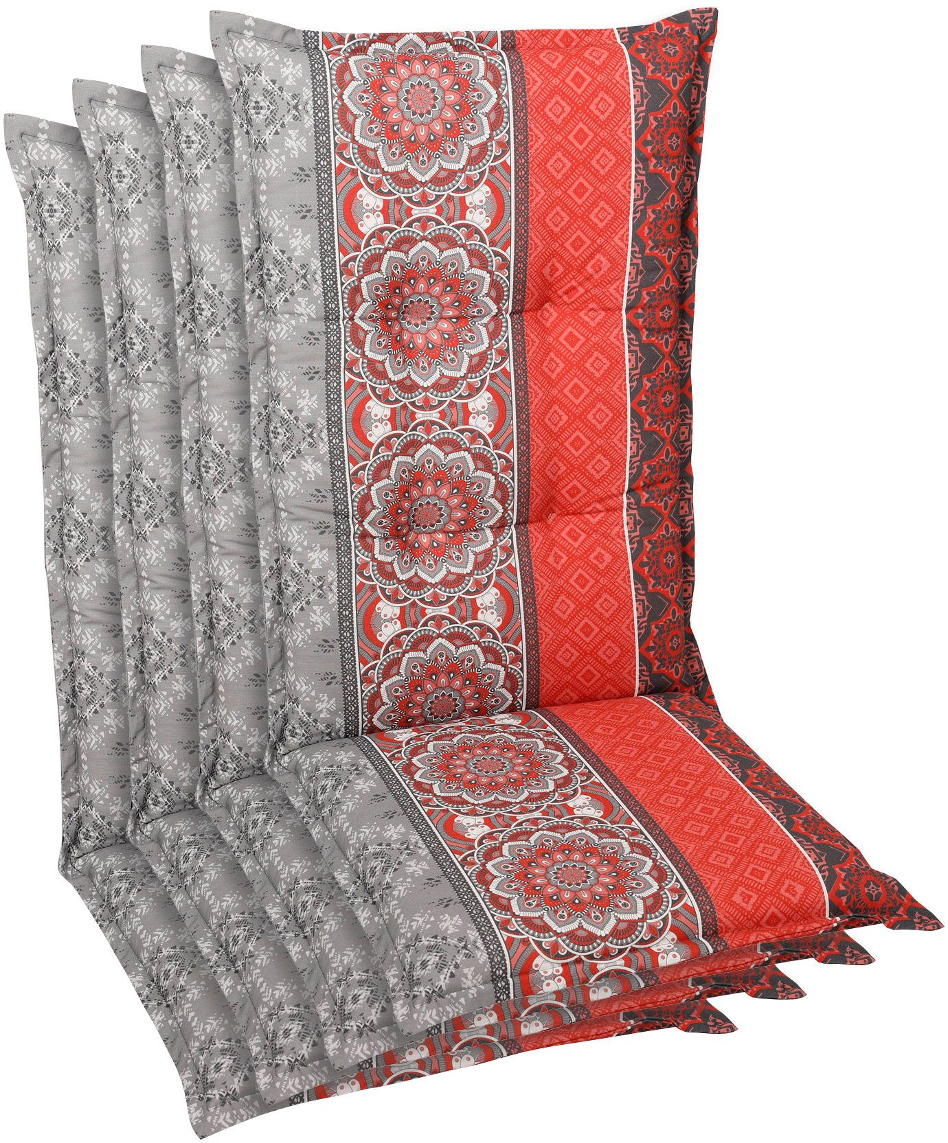 GO-DE Sitzauflage, (Spar-Set, 4 St), Maße ca.: 50 cm x 108 cm x 7 cm