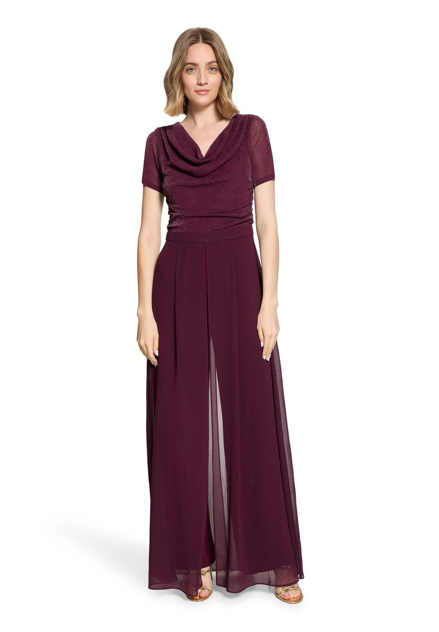 Vera Mont Overall Damen mit Wasserfallausschnitt (1-tlg)