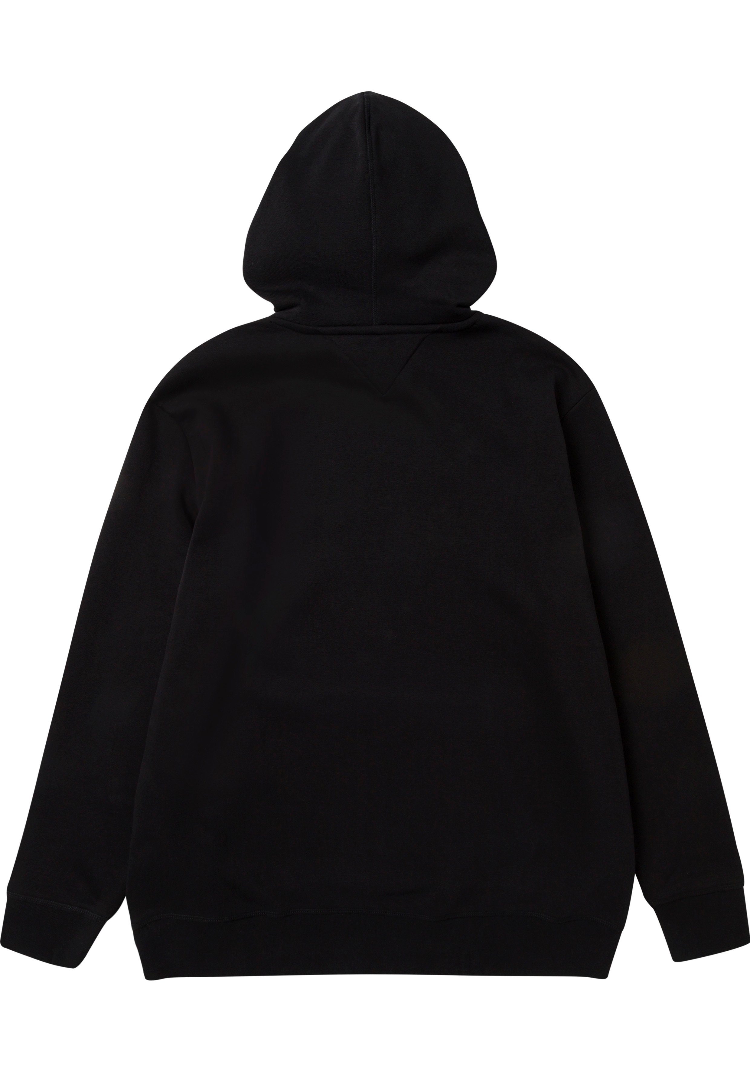 Tommy Hilfiger Big & Tall Kapuzensweatshirt Ausschnitt am innen Labelfarben schwarz Hilfier Tommy mit (1-tlg)