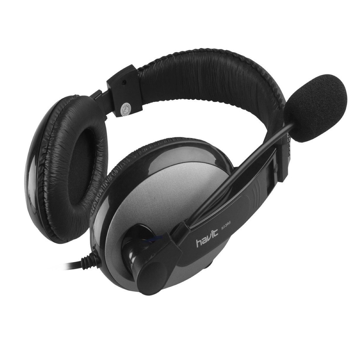 Kabelgebundene stahlgrau Mikrofon mit On-Ear-Kopfhörer Kopfhörer Havit On-Ear-Kopfhörer
