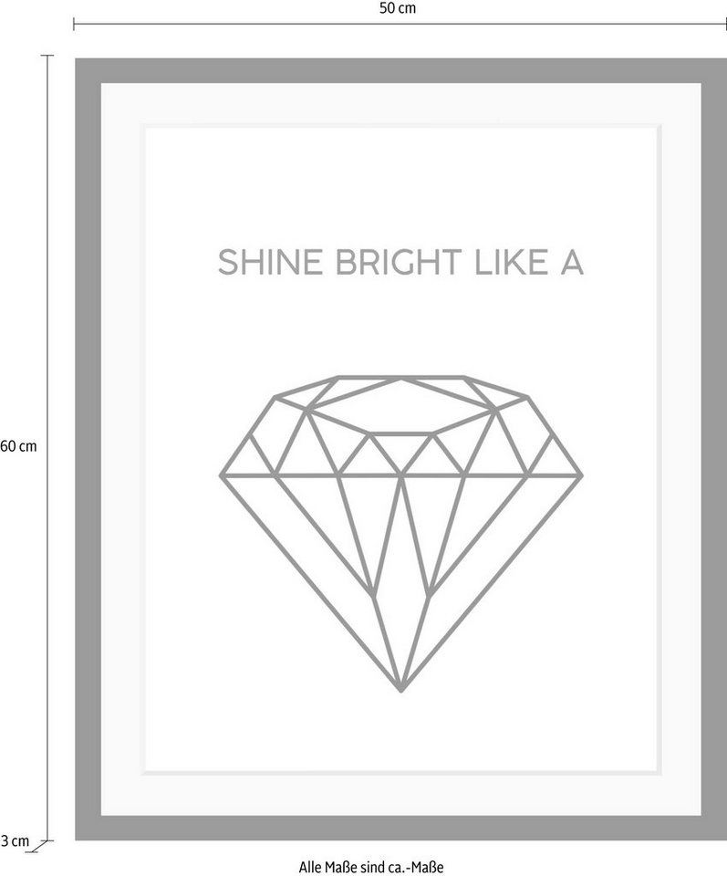 queence Bild »Diamant«, in 3 Größen, gerahmt-kaufen