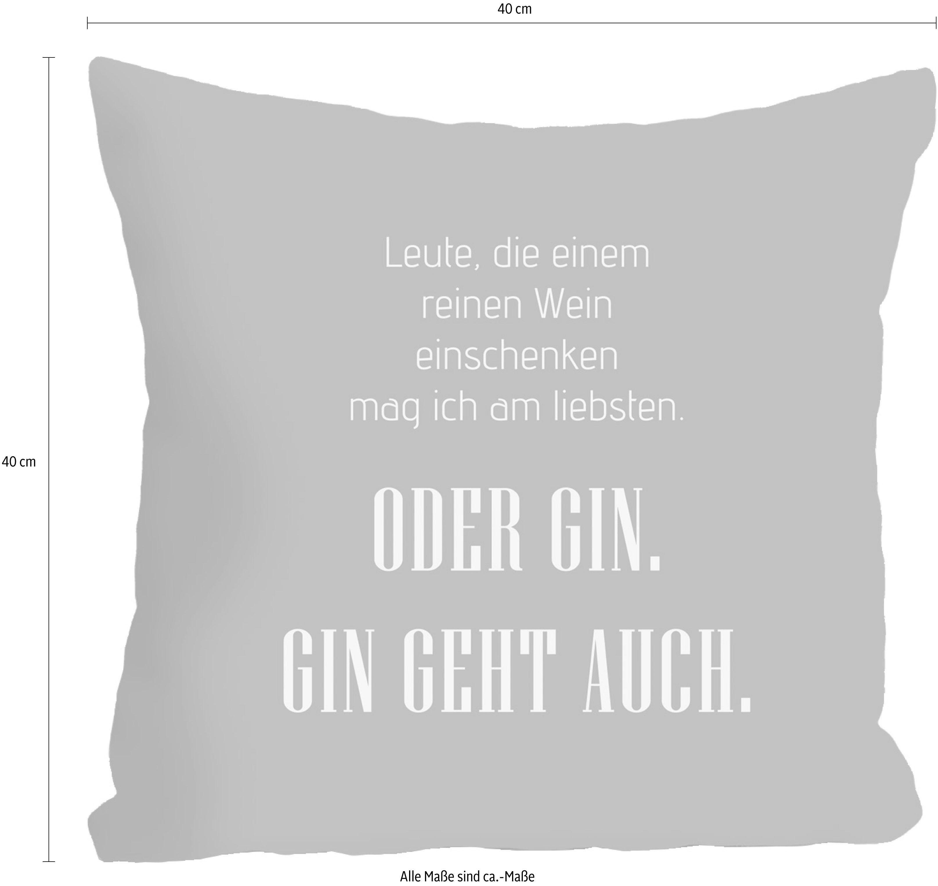Kissenhülle »Wein & Gin«, queence (1 Stück)-Otto