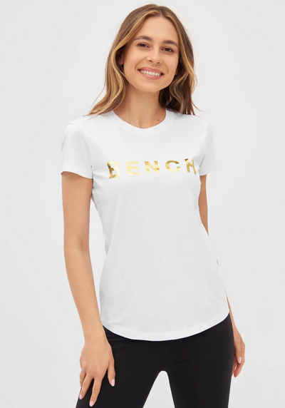 Bench. T-Shirt minimalistisches Logodesign im Metallic Print
