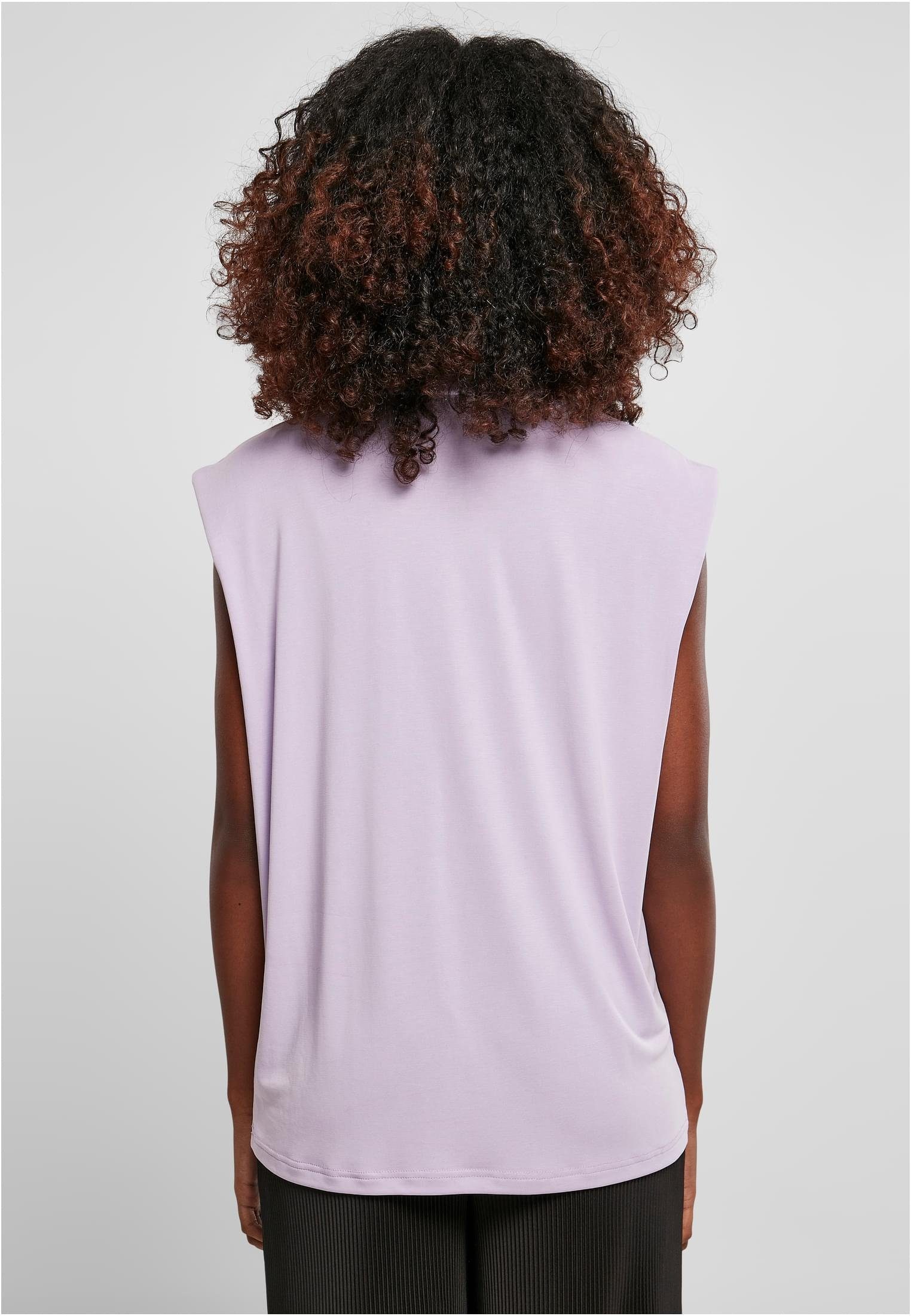 URBAN CLASSICS T-Shirt Modal Damen Ladies (1-tlg) Padded lilac Shoulder Tank