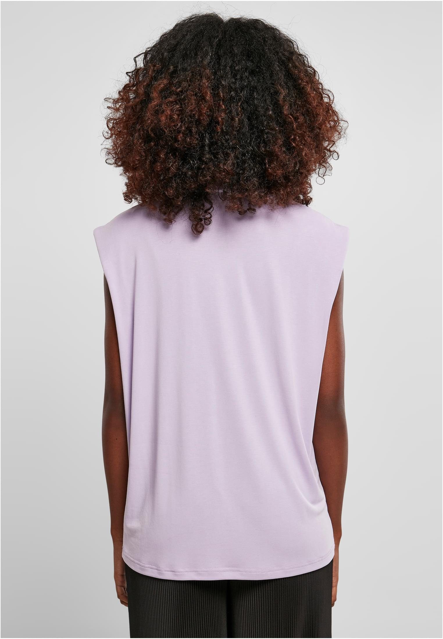 Tank URBAN CLASSICS (1-tlg) Padded Damen lilac Ladies T-Shirt Modal Shoulder