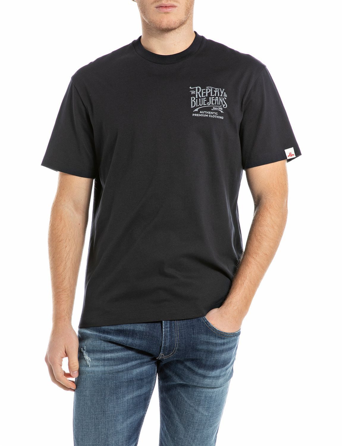 Replay T-Shirt mit Marken-Print auf der günstig online kaufen