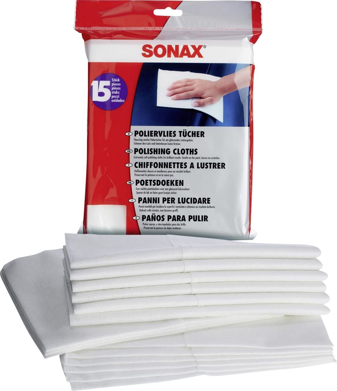 Sonax Poliervliestücher 15 Stück Autopolitur