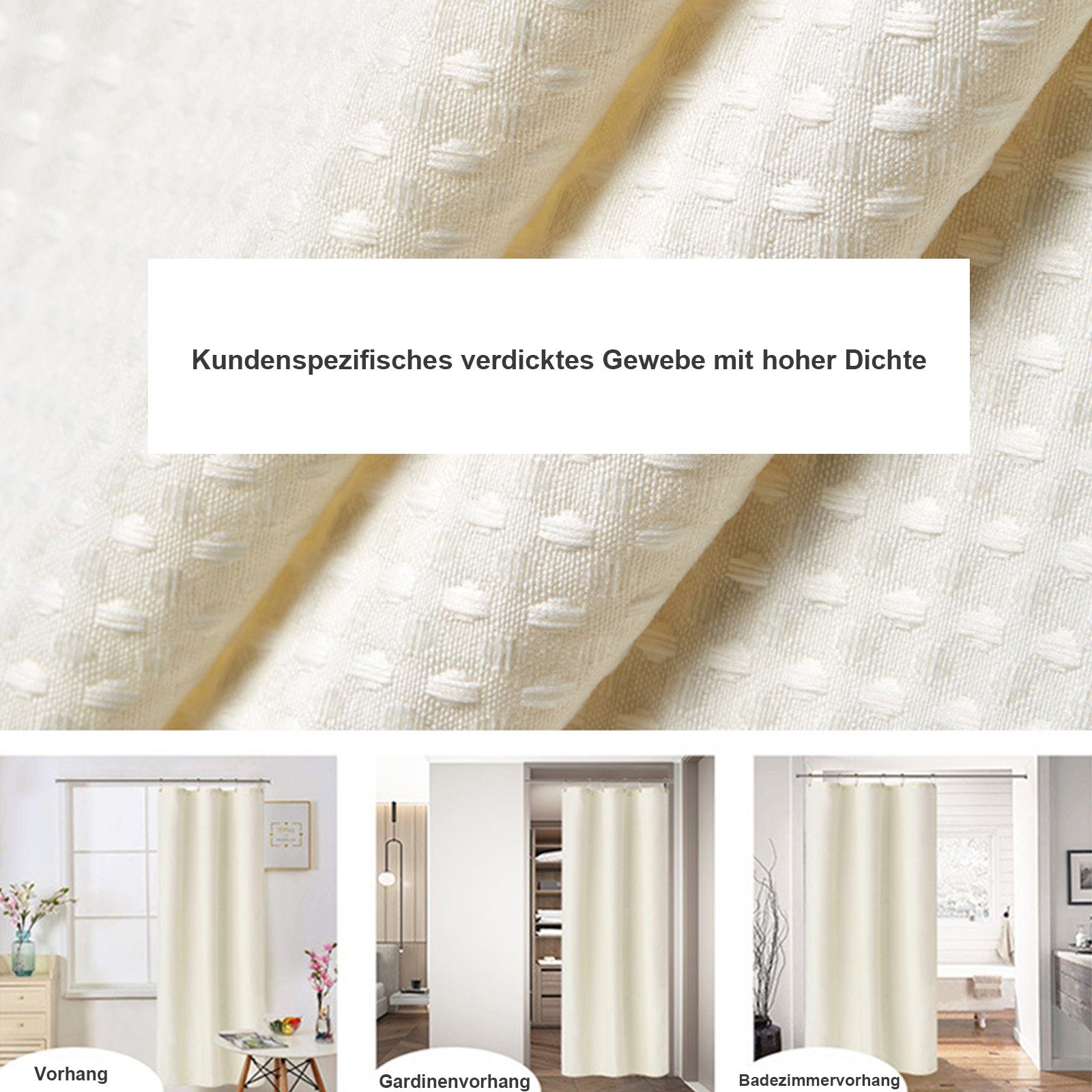 REDOM Duschvorhang Polyester Badewannenvorhang Breite 180 günstig online kaufen