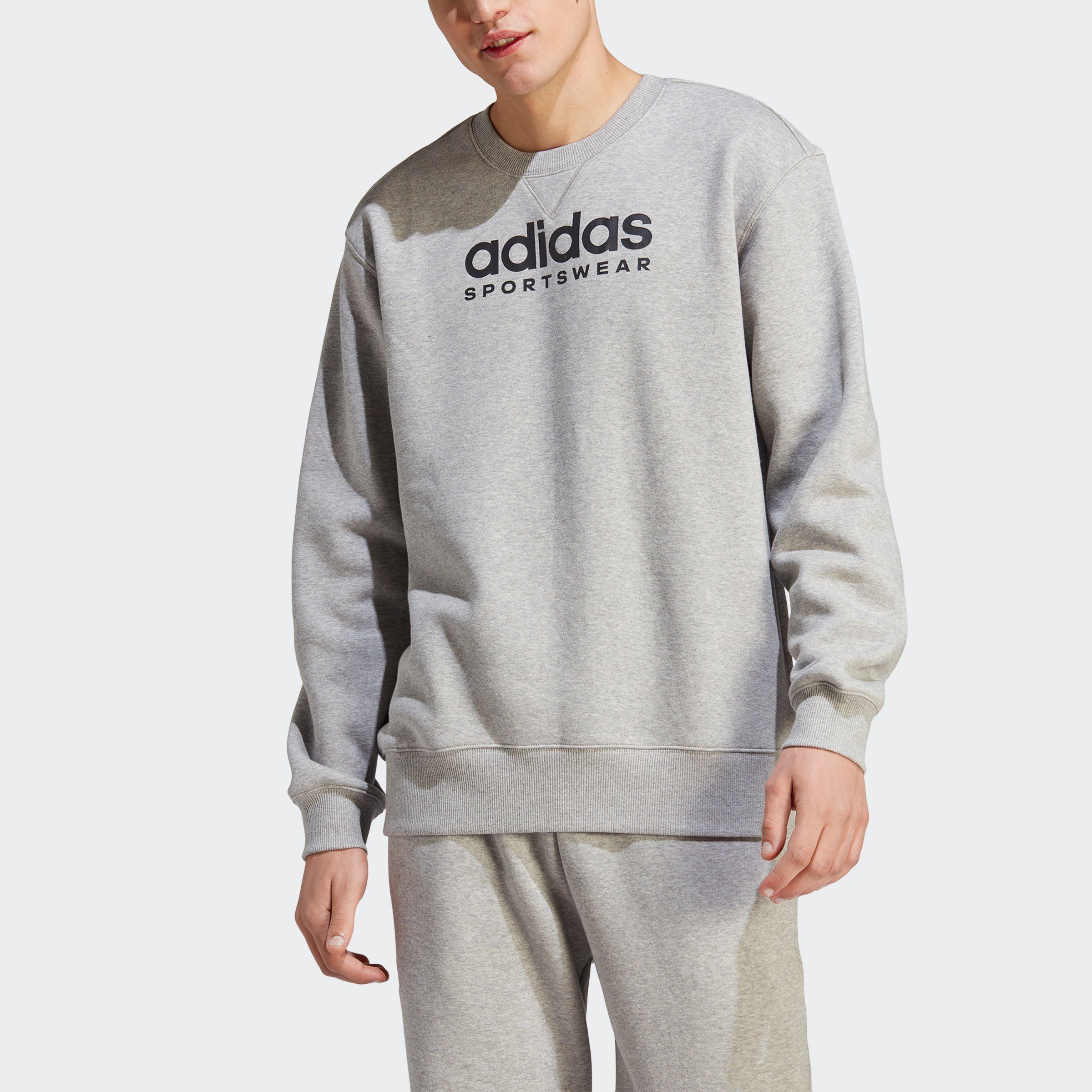 [Über 80 % Rabatt] adidas Sportswear Sweatshirt ALL GRAPHIC FLEECE Grey Heather Medium SZN