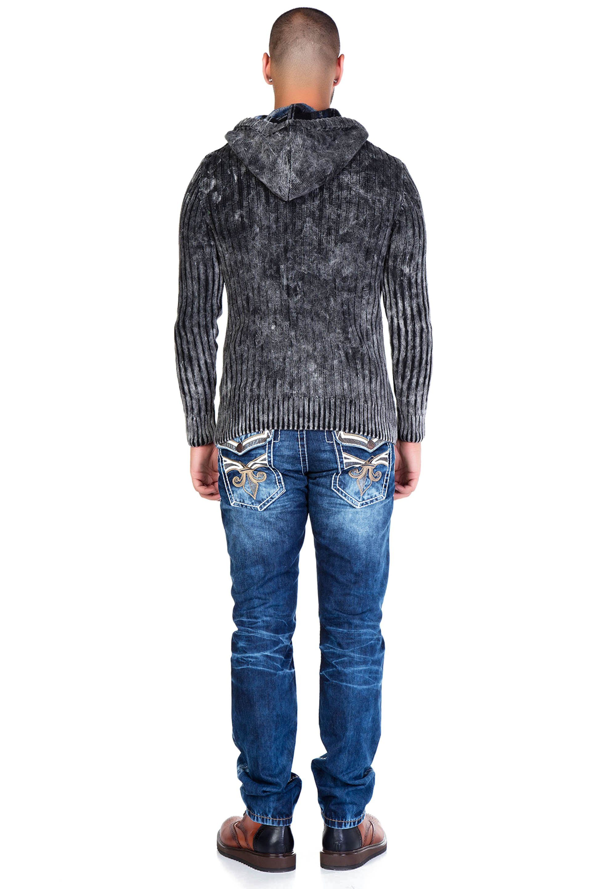 Jeans rockigen in Baxx mit & Cipo Straight Waschungen Fit Bequeme