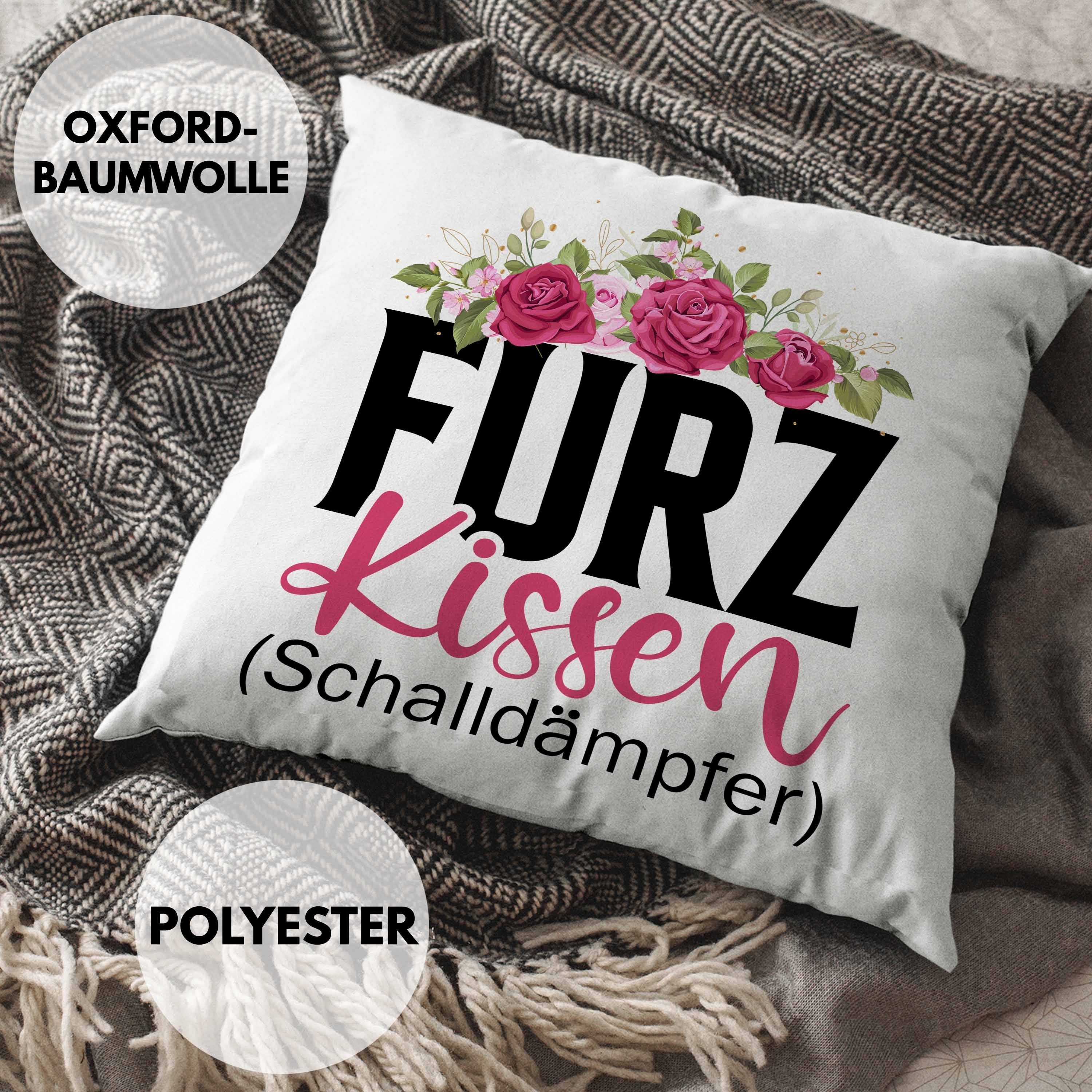 Grau Geschenkidee Trendation Schalldämpfer Kissen Dekokissen Männer Lustige - Trendation Dekokissen Lustiger Füllung mit Furzkissen 40x40 Gag