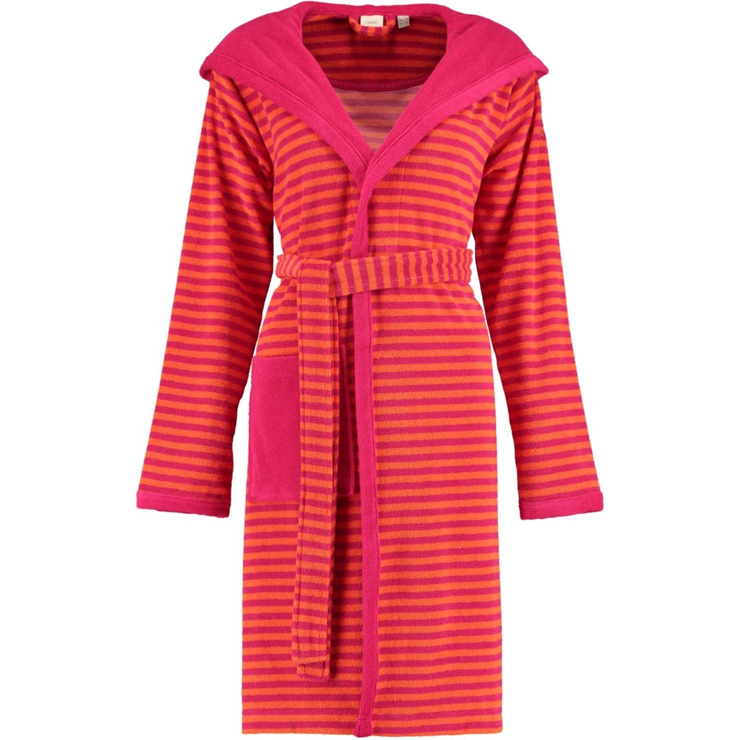 Esprit Damenbademantel Striped Hoody Kapuze, Kapuze, günstig online kaufen