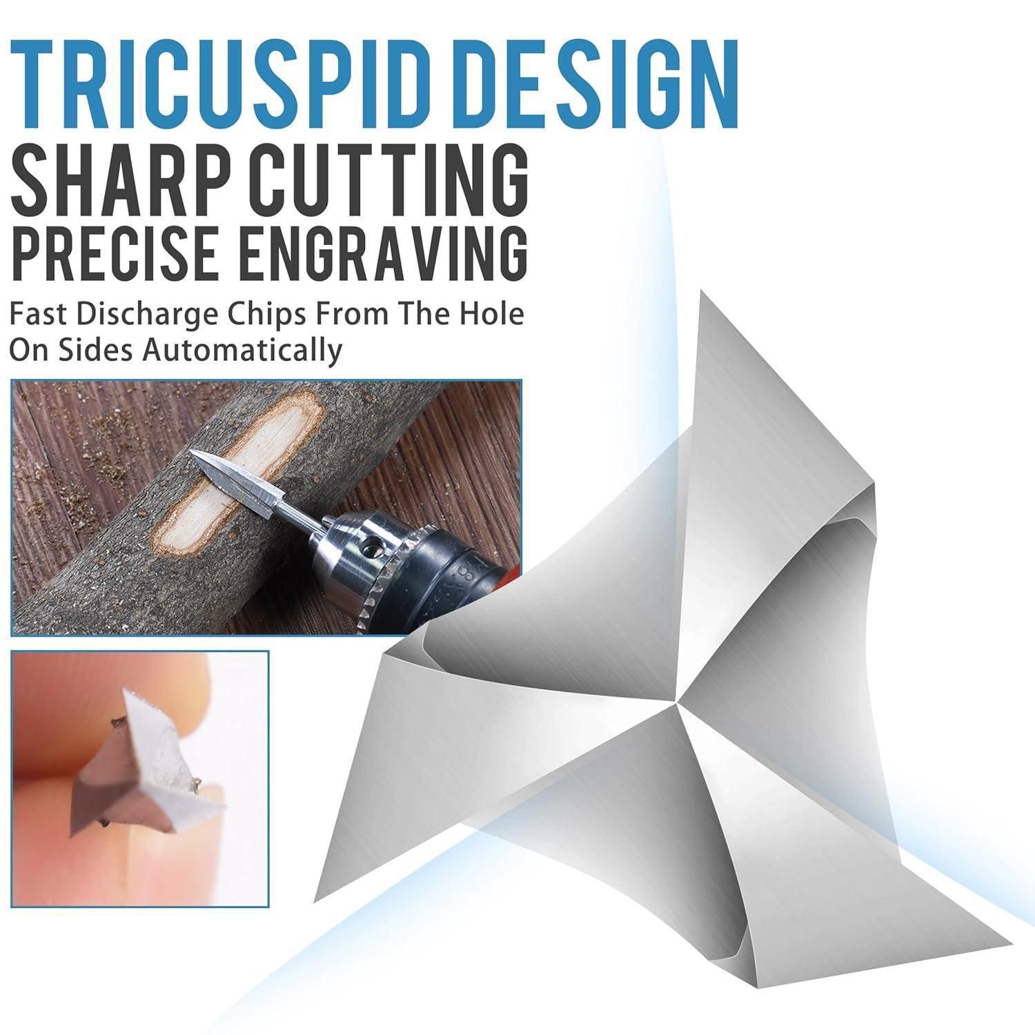 LuxusKollektion Werkstatt-Set Holzschnitzwerkzeuge 5 Stück Gravierwerkzeug Basteln Erwachsene