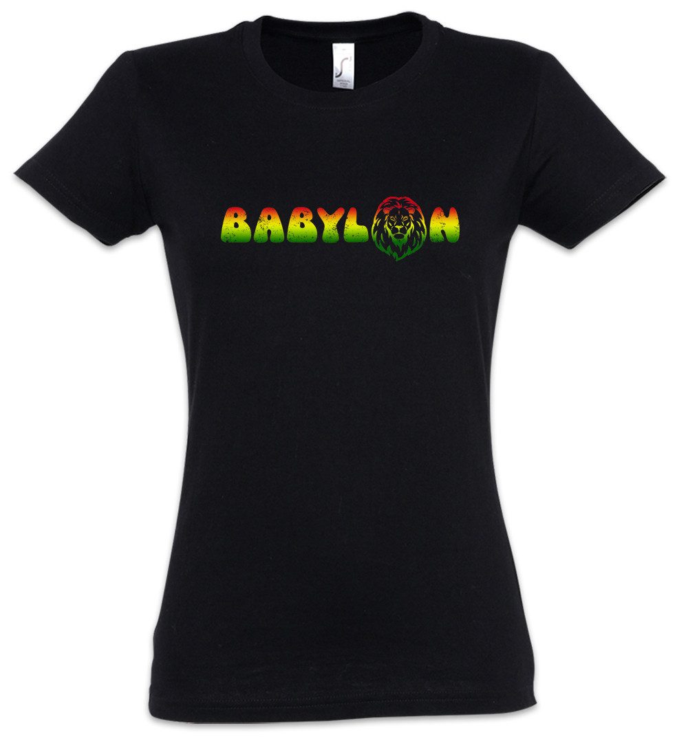 Urban Backwoods Print-Shirt Babylon I Damen T-Shirt Zion Music Jah Babylon Musik Babylon Irie (1-tlg) Reggae Marley Jah Jamaika