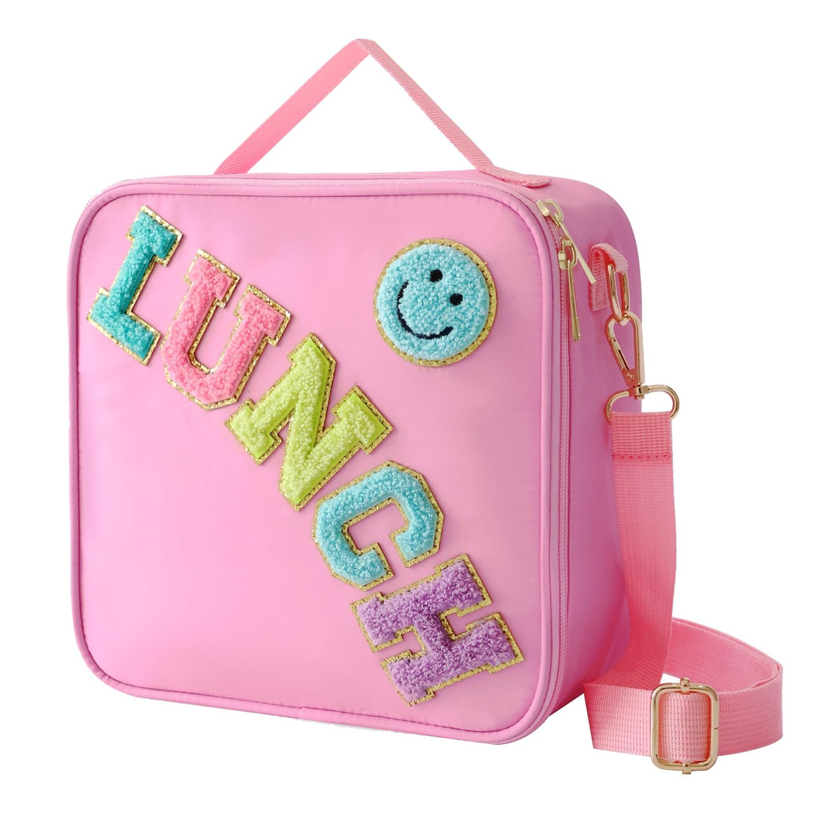 Diwzbyn Lunchbox Lunchbag Isoliert, Mit Verstellbarem Schulterriemen, Tragbar, Mit Folienfutter, Niedliches Design für Schule & Reisen