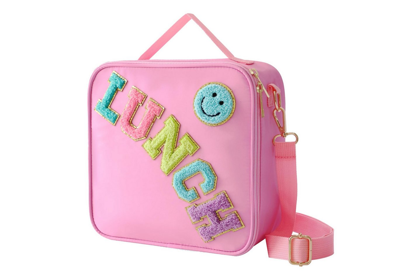 Diwzbyn Lunchbox Lunchbag Isoliert, Mit Verstellbarem Schulterriemen, Tragbar, Mit Folienfutter, Niedliches Design für Schule & Reisen