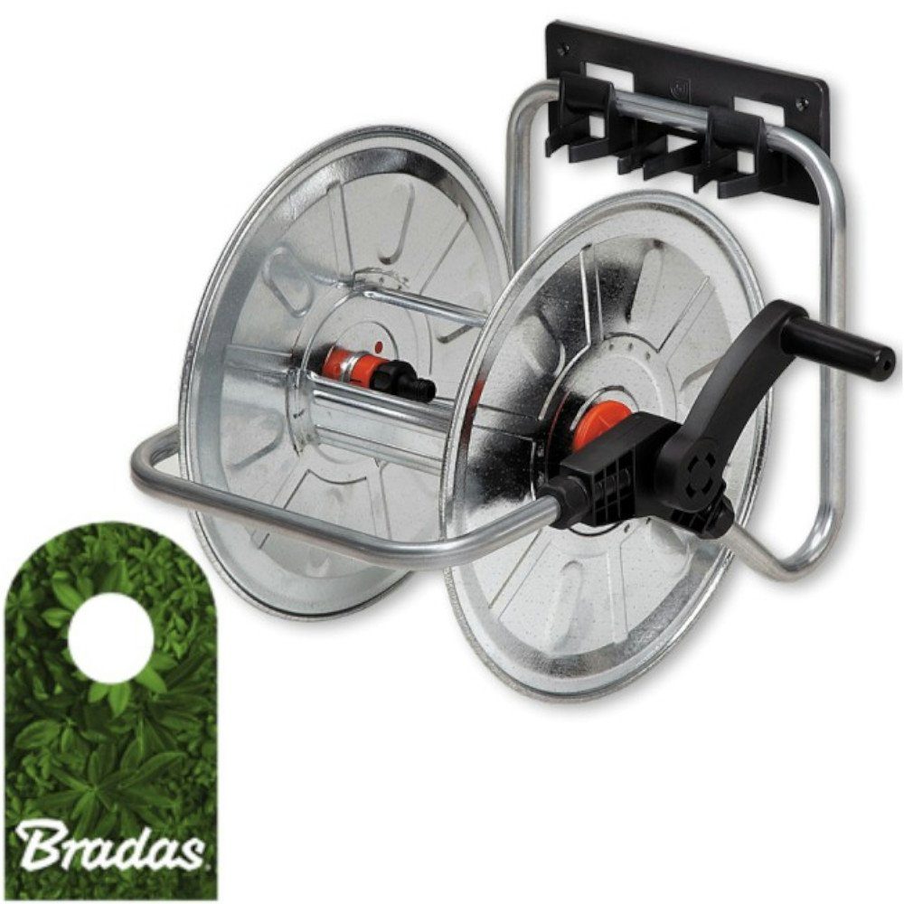 Bradas Schlauchtrommel Wand Schlauchtrommel 50m Gartenschlauchtrommel