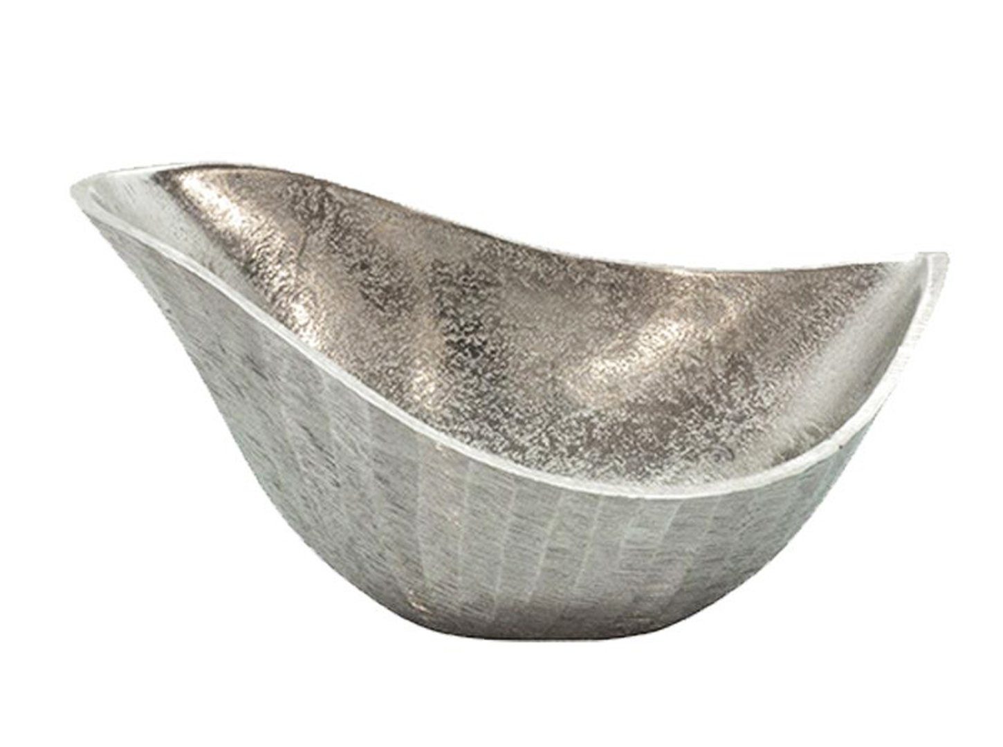 antik (1 St) Dekoschale Alu geschwungen Dekoschale LaCasa silber 29,5x17x14cm Wunderschöne