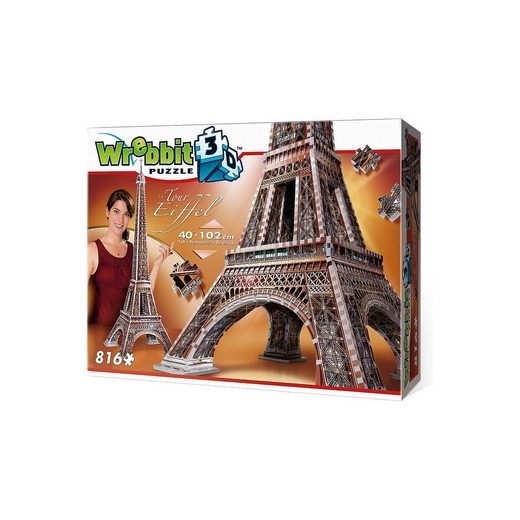 Wrebbit 3D Puzzle 816 Teile Eiffelturm, Altersempfehlung: ab 12 Jahren