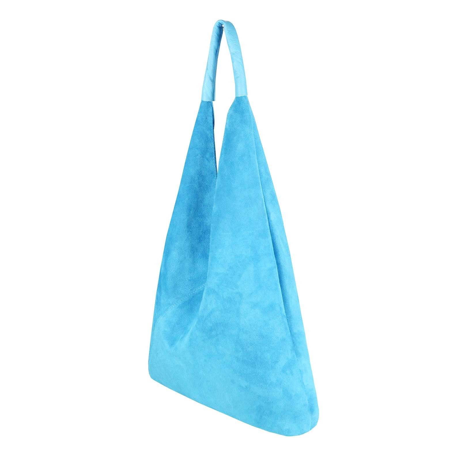 ITALYSHOP24 Schultertasche Made in Italy Damen XXL Leder Wildleder Tasche S günstig online kaufen
