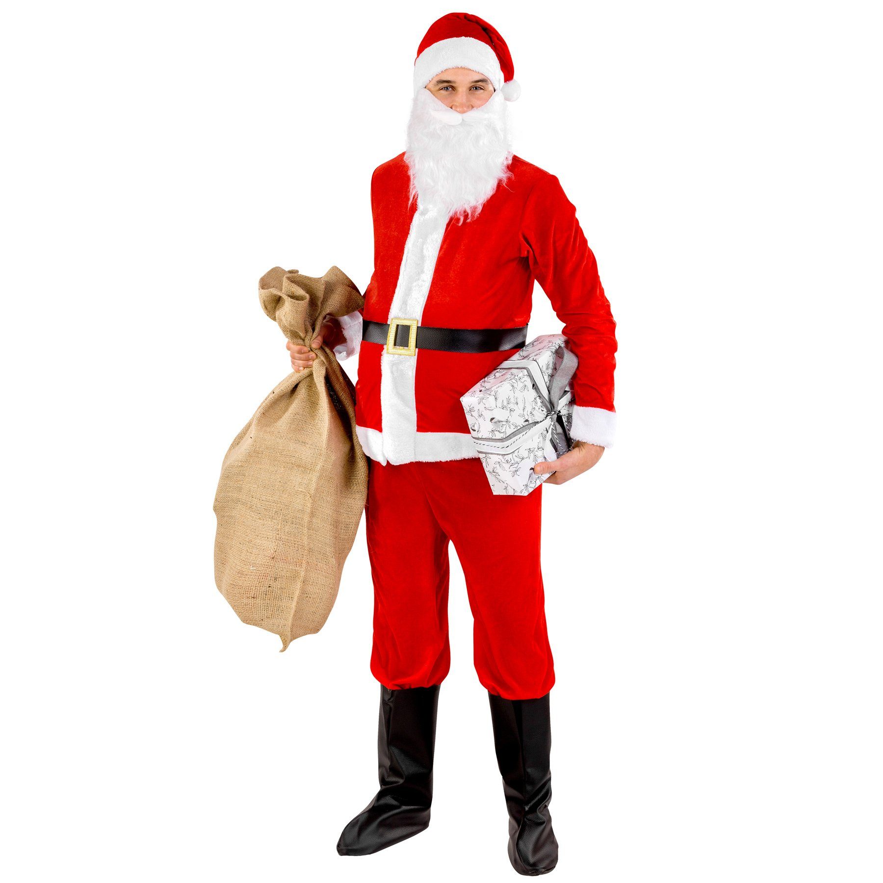 dressforfun Engel-Kostüm Herrenkostüm Weihnachtsmann, Anzug-Oberteil mit Klettverschluss