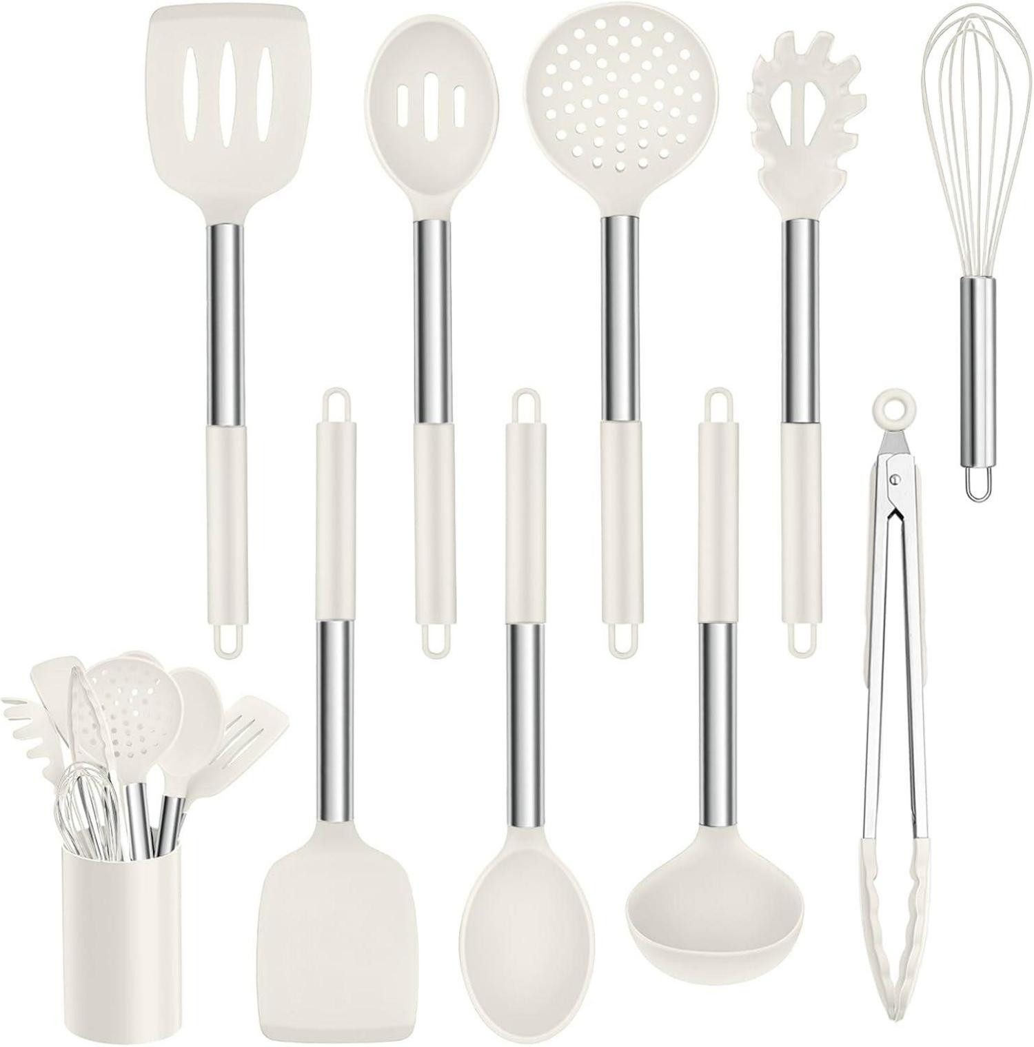 LuxusKollektion Kochbesteckhalter Silikon Küchenhelfer Set 10tlg. günstig online kaufen