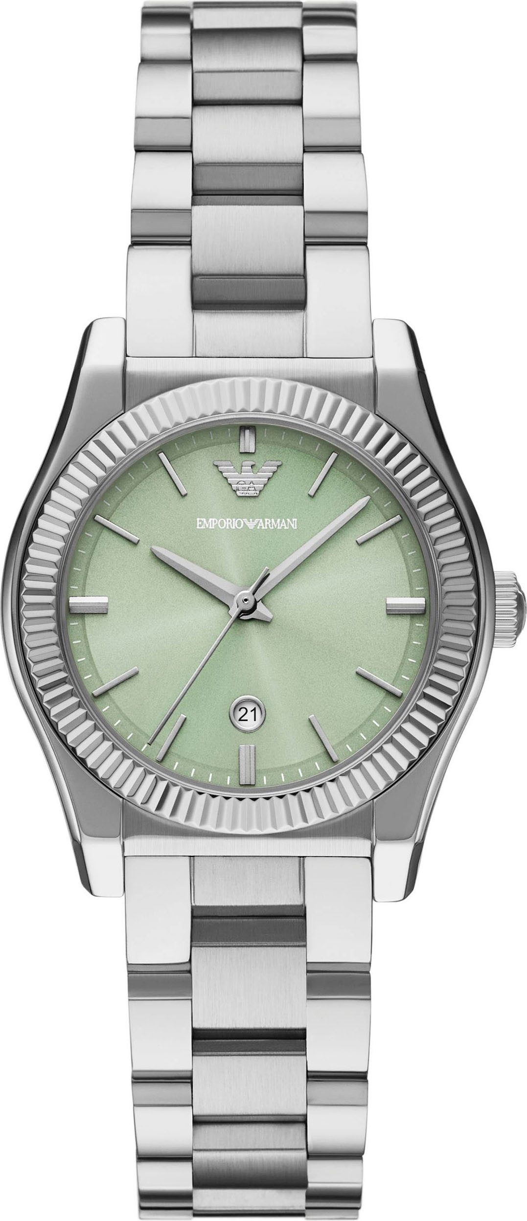 Emporio Armani Quarzuhr AR11656, Armbanduhr, Damenuhr, Edelstahlarmband, an günstig online kaufen