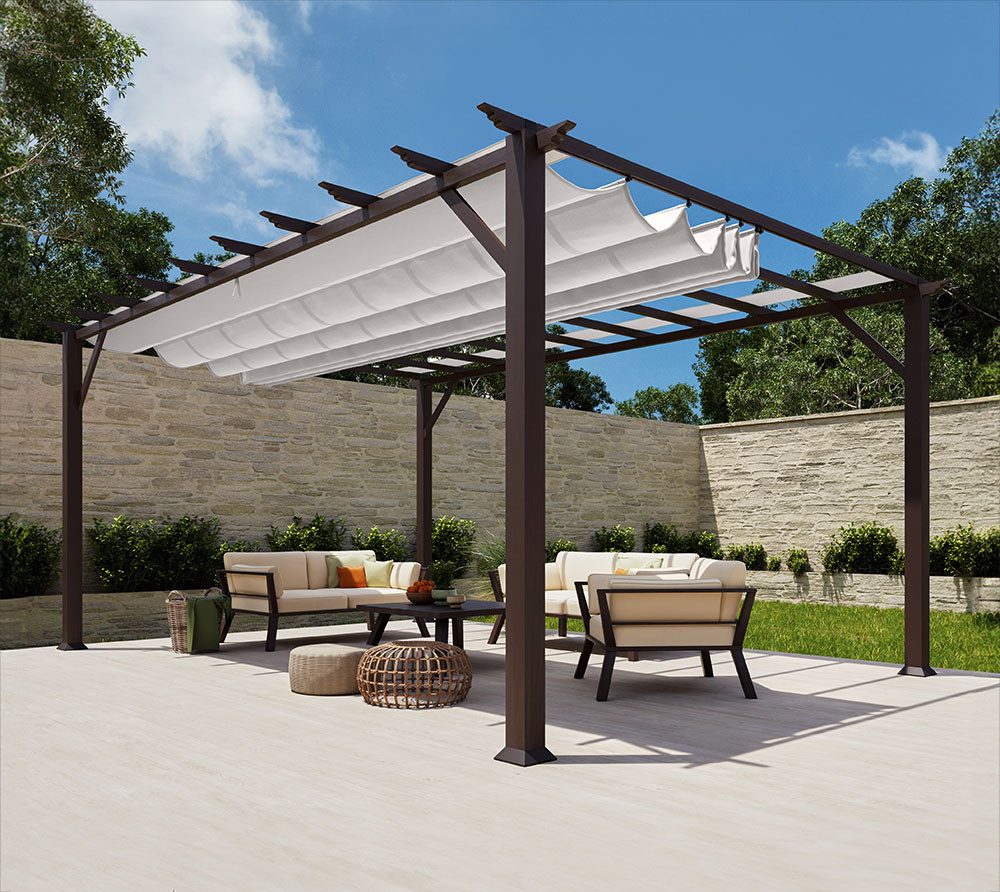 Paragon Pergola Florenz 1116, (1-tlg., Pergola, Sonnensegel), Konstruktion aus Aluminium