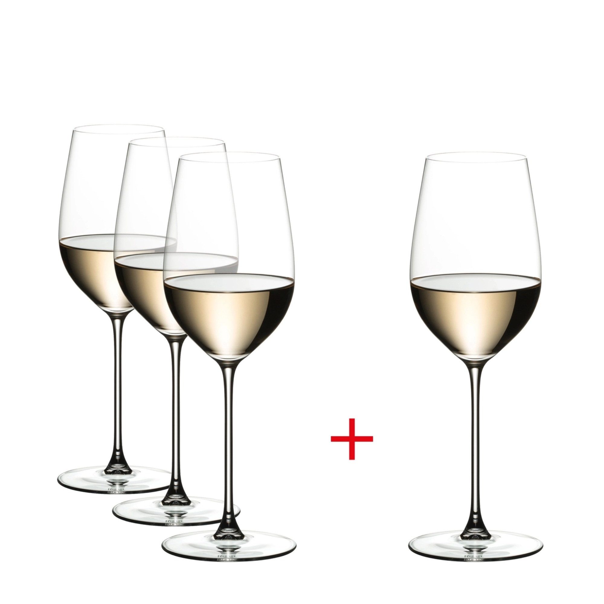 RIEDEL THE WINE GLASS COMPANY Weißweinglas Riedel Veritas Riesling/Zinfandel Kauf 4 Zahl 3, Kristallglas