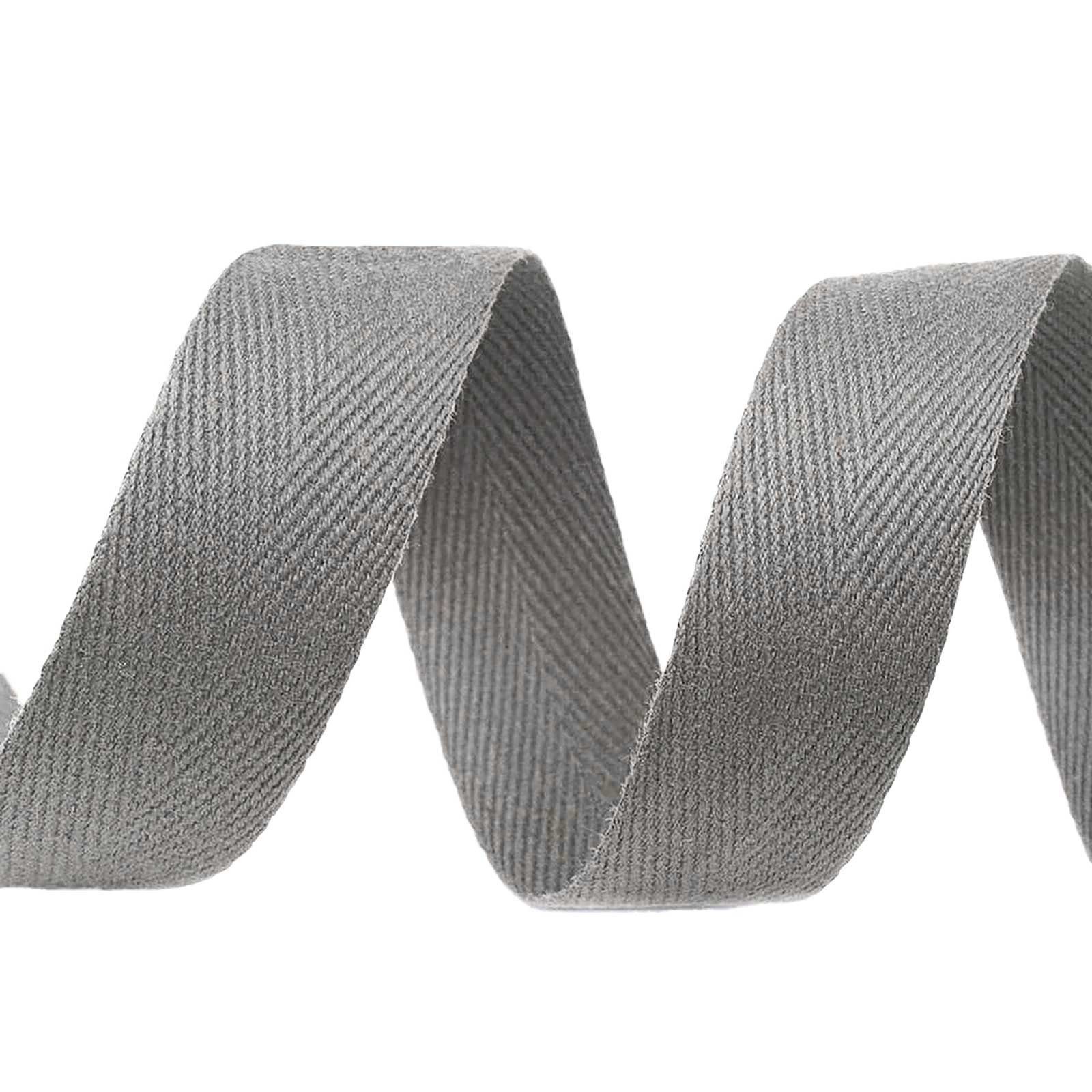 maDDma Webband 5m Köperband Baumwoll-Band 20mm Einfassband Kantenband Dekoband, grau