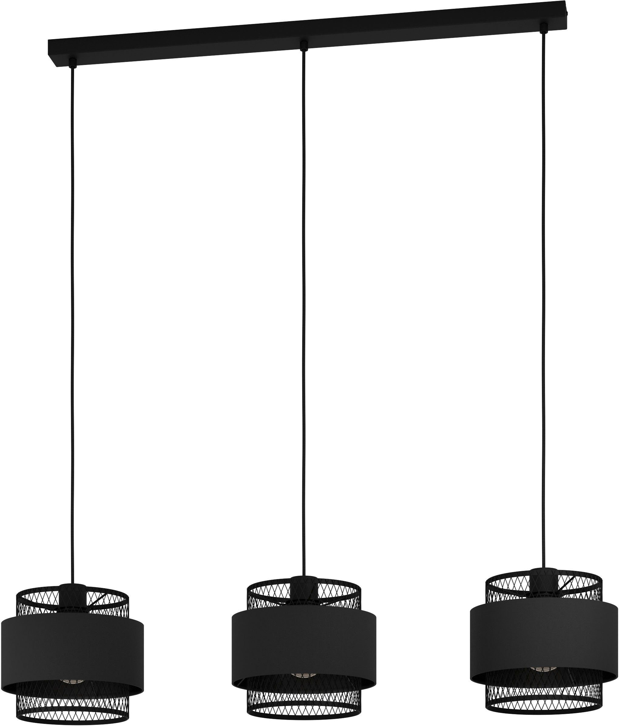 Leuchtmittel - wechselbar, 40W Hängeleuchte E27 in aus EGLO exkl. - Hängeleuchte Leuchtmittel, Stahl ohne BAZELY, schwarz