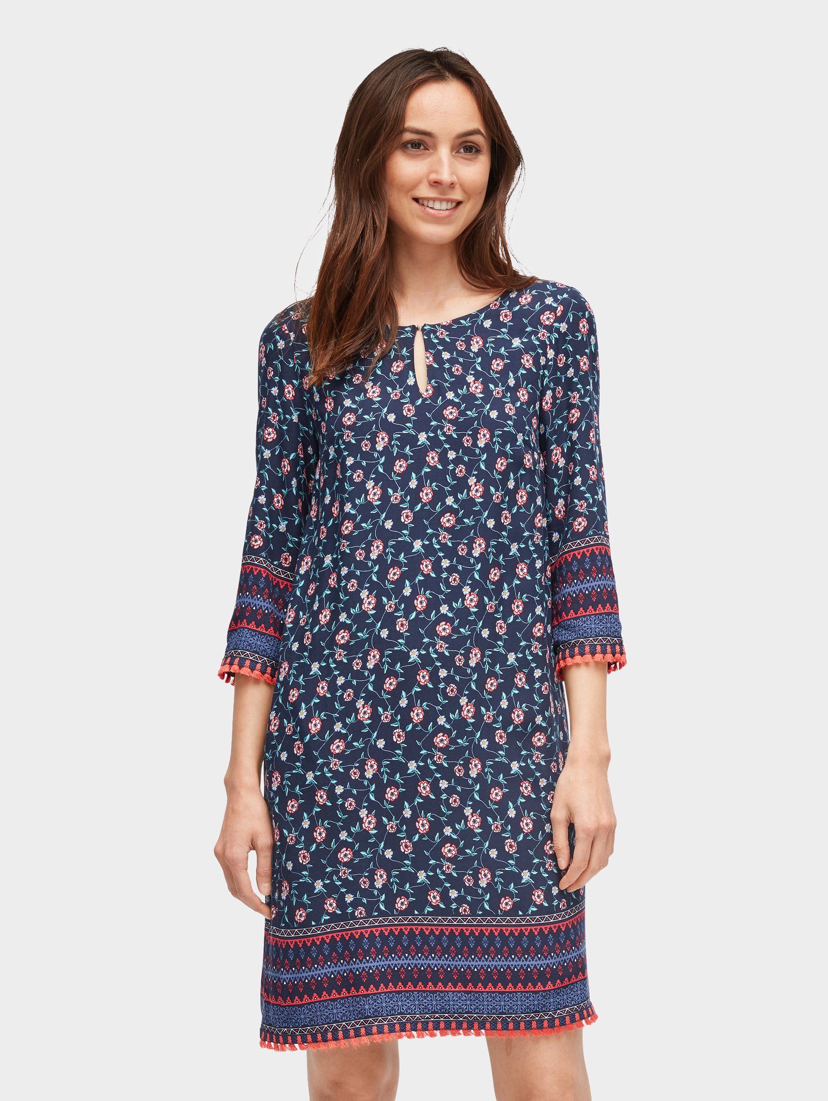 TOM TAILOR Blusenkleid »Tunika-Kleid mit floralem Muster ...
