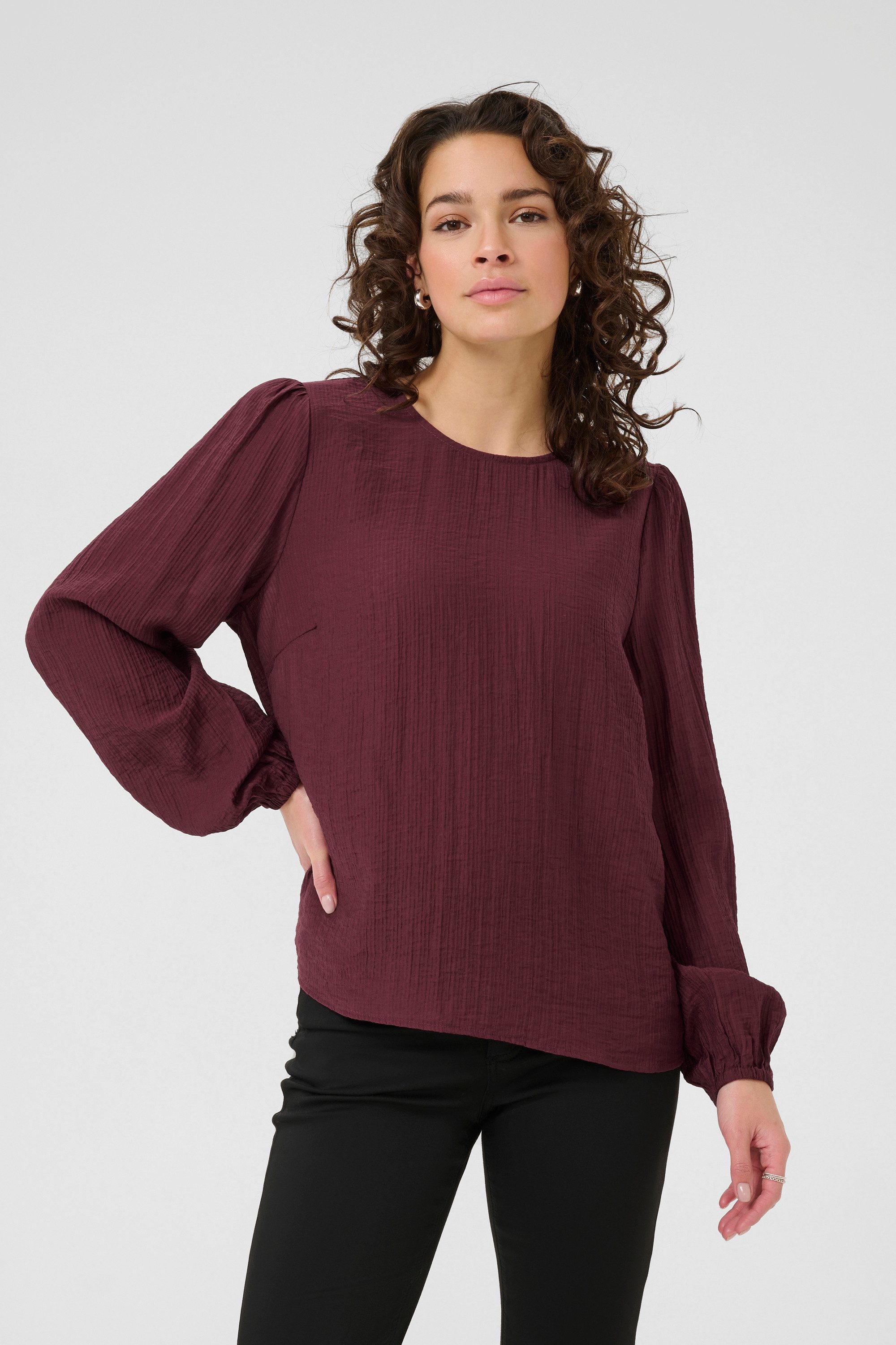 Langarmbluse Langarm-Bluse KAvivy