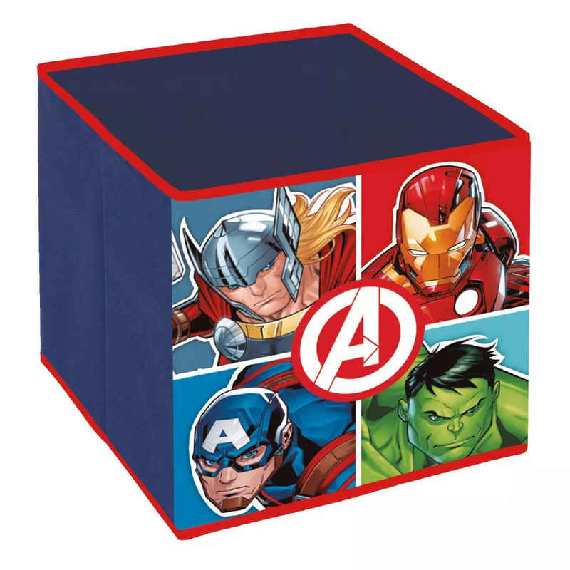 MARVEL Aufbewahrungsbox Marvel Avengers Kinder Spielzeug Korb Box, freistehender Spielzeugkorb 31x31x31 cm