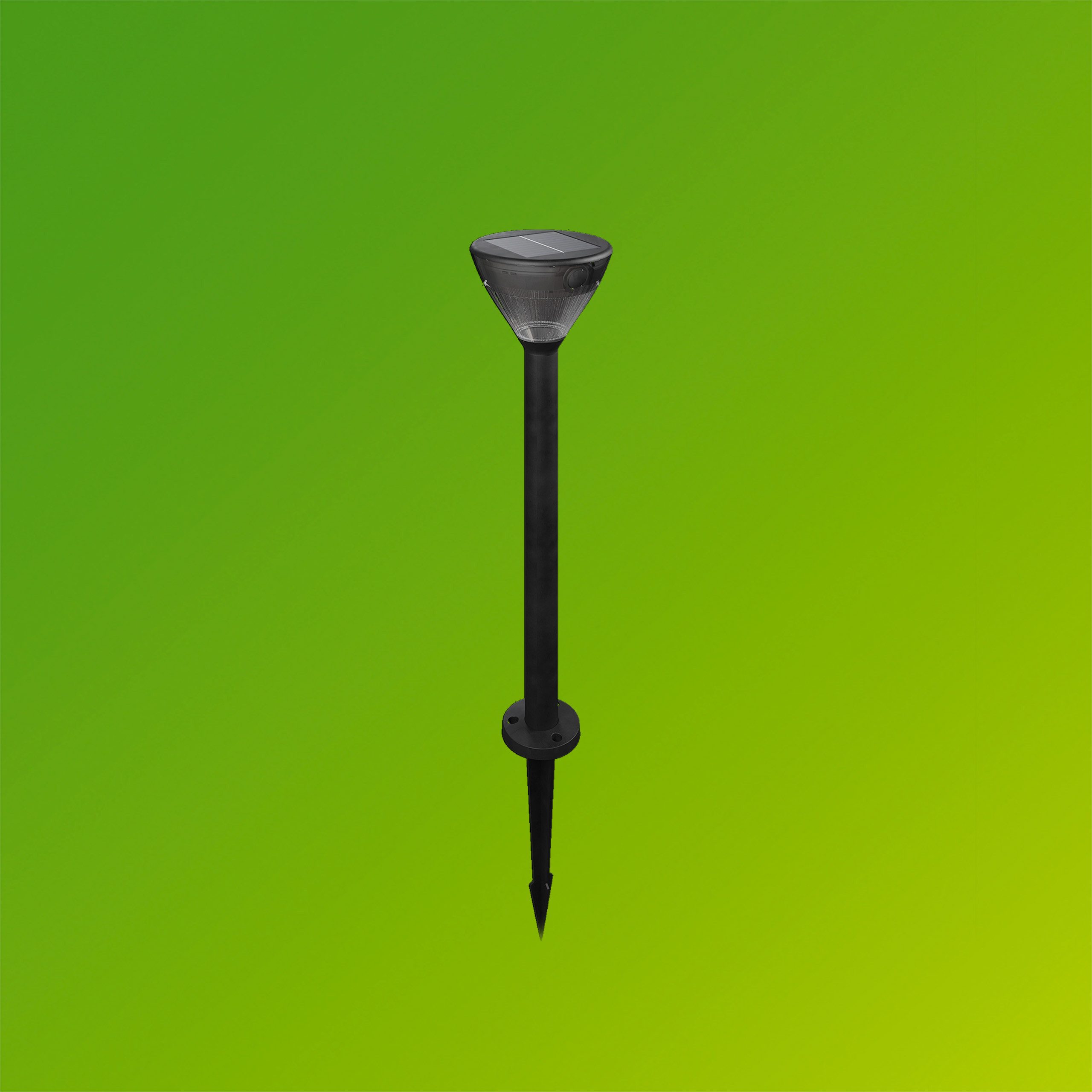 Philips LED Sockelleuchte Outdoor Solar Kyna, Abschaltautomatik, Bewegungsmelder, Tageslichtsensor, LED fest integriert, Warmweiß, Tageslicht- und Bewegungssensor, 2700 Kelvin, 400 Lumen, schwarz