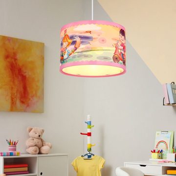 etc-shop Dekolicht, LED Kinder Decken Pendel Leuchte rosa blau Spiel Zimmer Beleuchtung