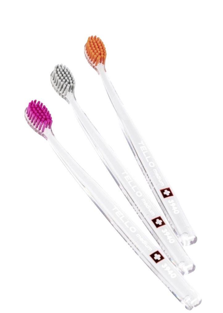 Tello GmbH Zahnbürste 5x TELLO Brush Medium 3940 - Zahnbürste - Medium Borsten