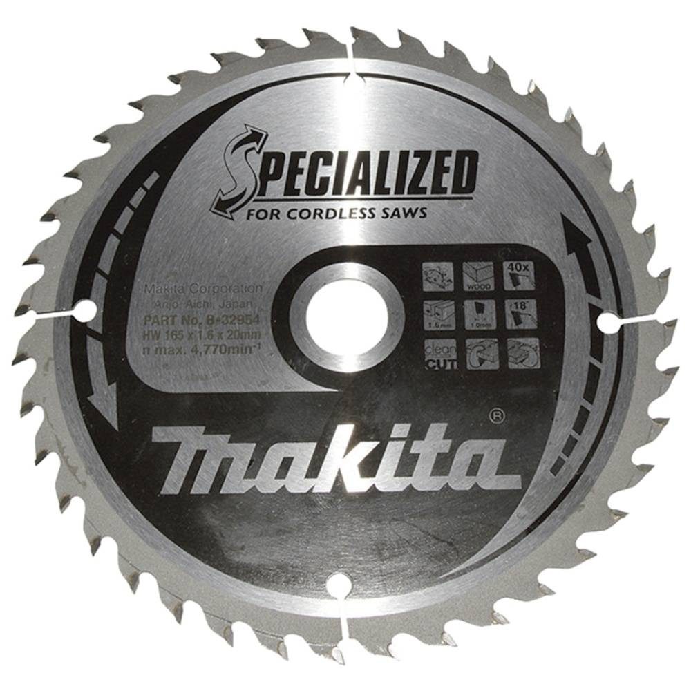 Makita Kreissägeblatt Kreissägeblatt 165x20x40Z B-32954
