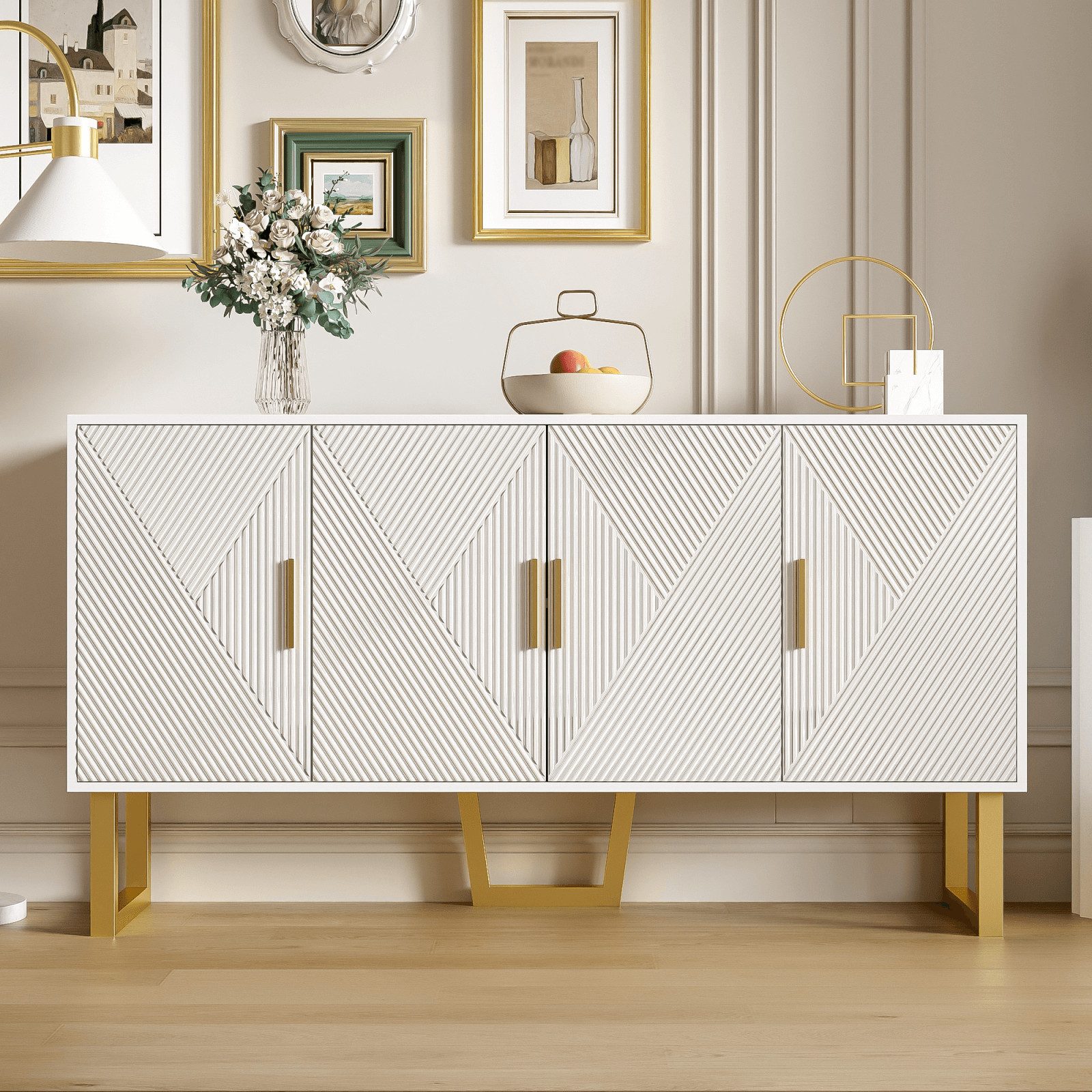 Furnishings Home Beistellschrank Luxuriöses weißes Sideboard günstig online kaufen