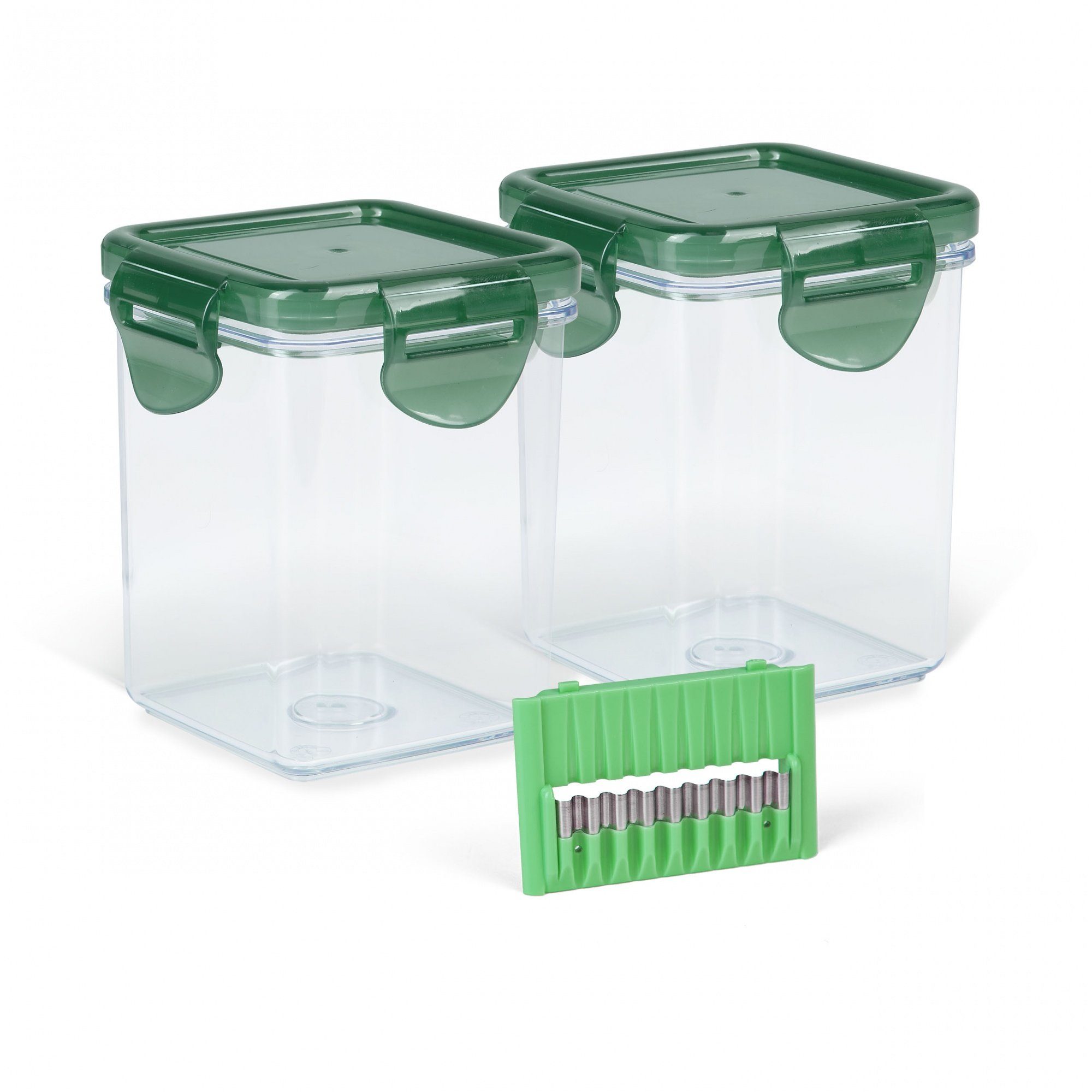 Genius Aufbewahrungsdose Nicer Dicer Quick Professional Zubehör, Set 5-tlg., grün (Zubehör, 5 tlg), Die perfekte Ergänzung für den Nicer Dicer Quick Professional