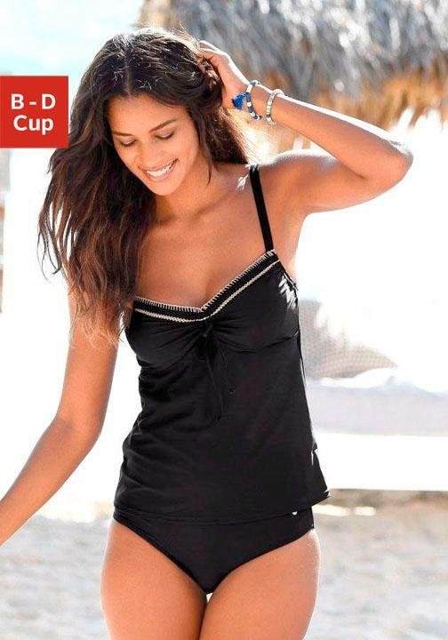 s.Oliver Beachwear Bügel-Tankini mit Häkelkante s.Oliver Beachwear Bügel-Tankini mit Häkelkante